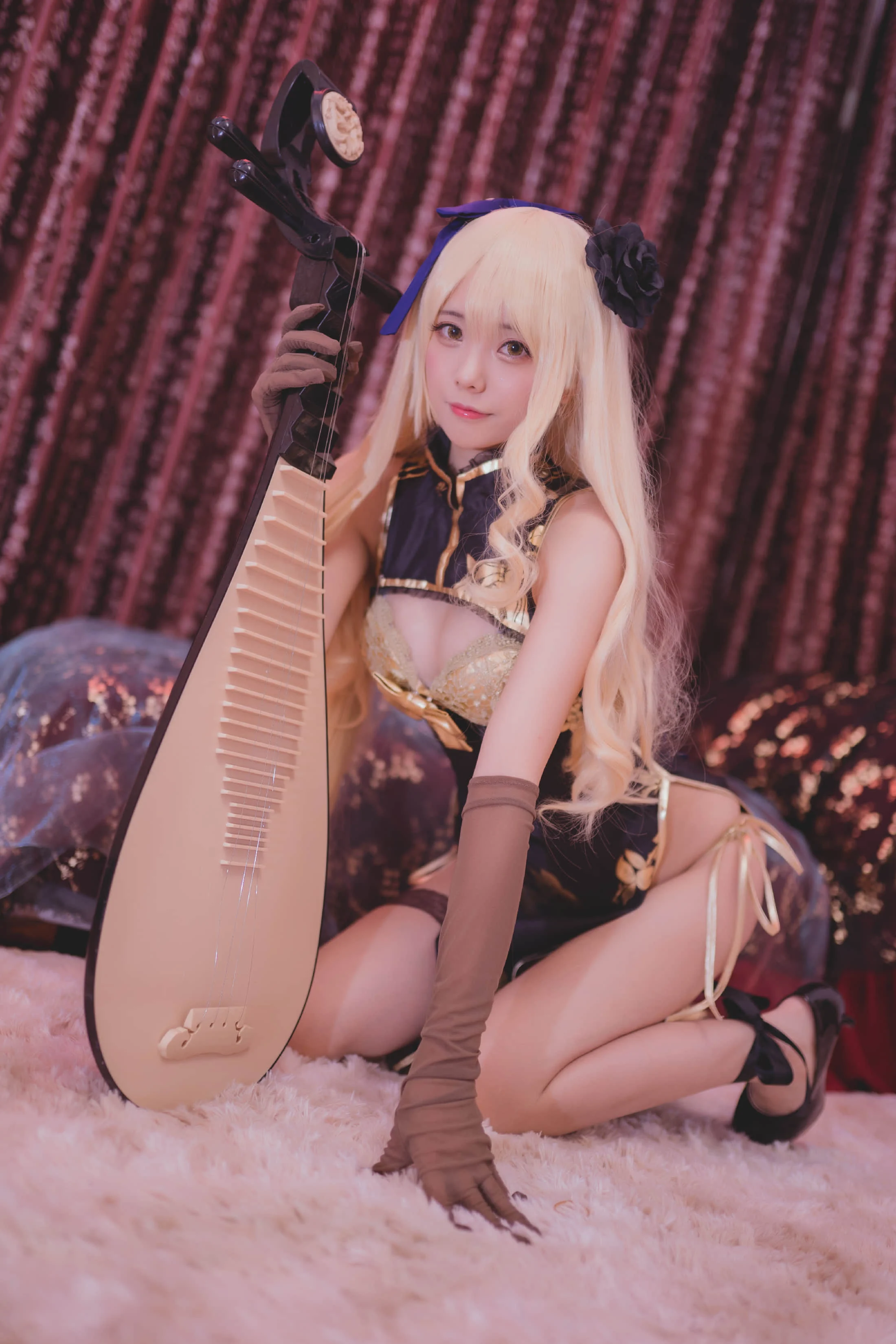 Đọc truyện hentai Tuyển tập Albums siêu phẩm Cosplay - Chap 830 - Ono girl - Golden Lotus Cheongsam