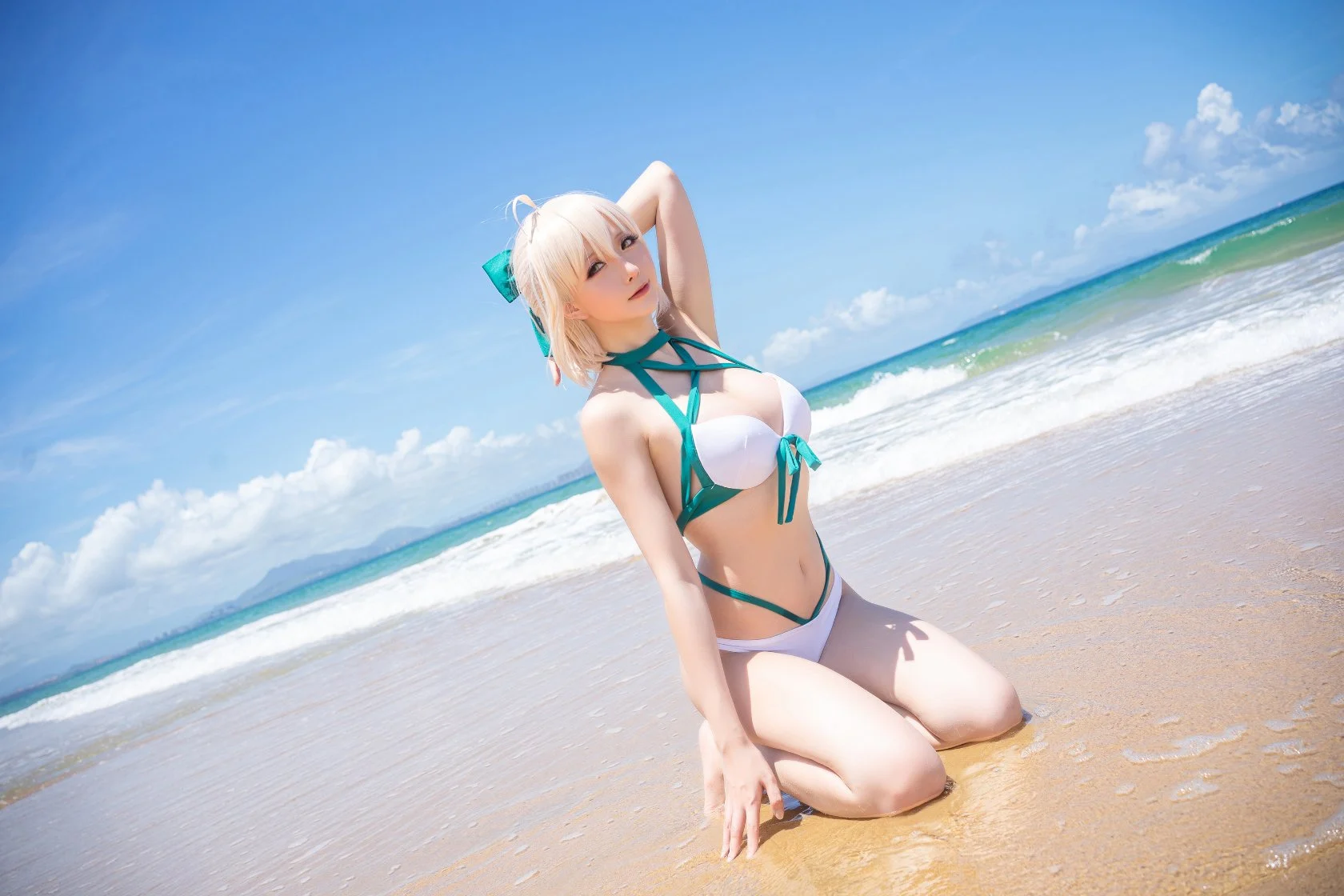 Đọc truyện hentai Tuyển tập Albums siêu phẩm Cosplay - Chap 956 - [Star Chichi] Okita Souji Swimsuit