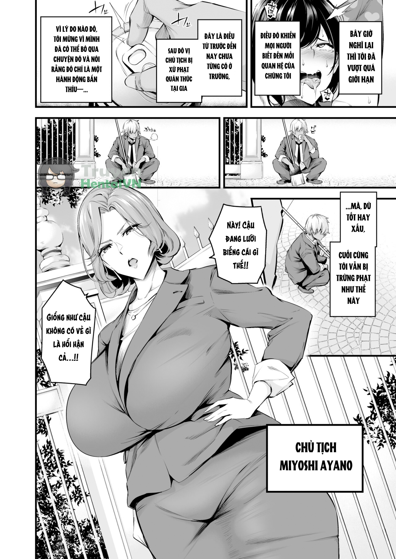 Đọc truyện hentai Shiramine Gakuen no Mesubuta Rijichou Zenpen - Oneshot