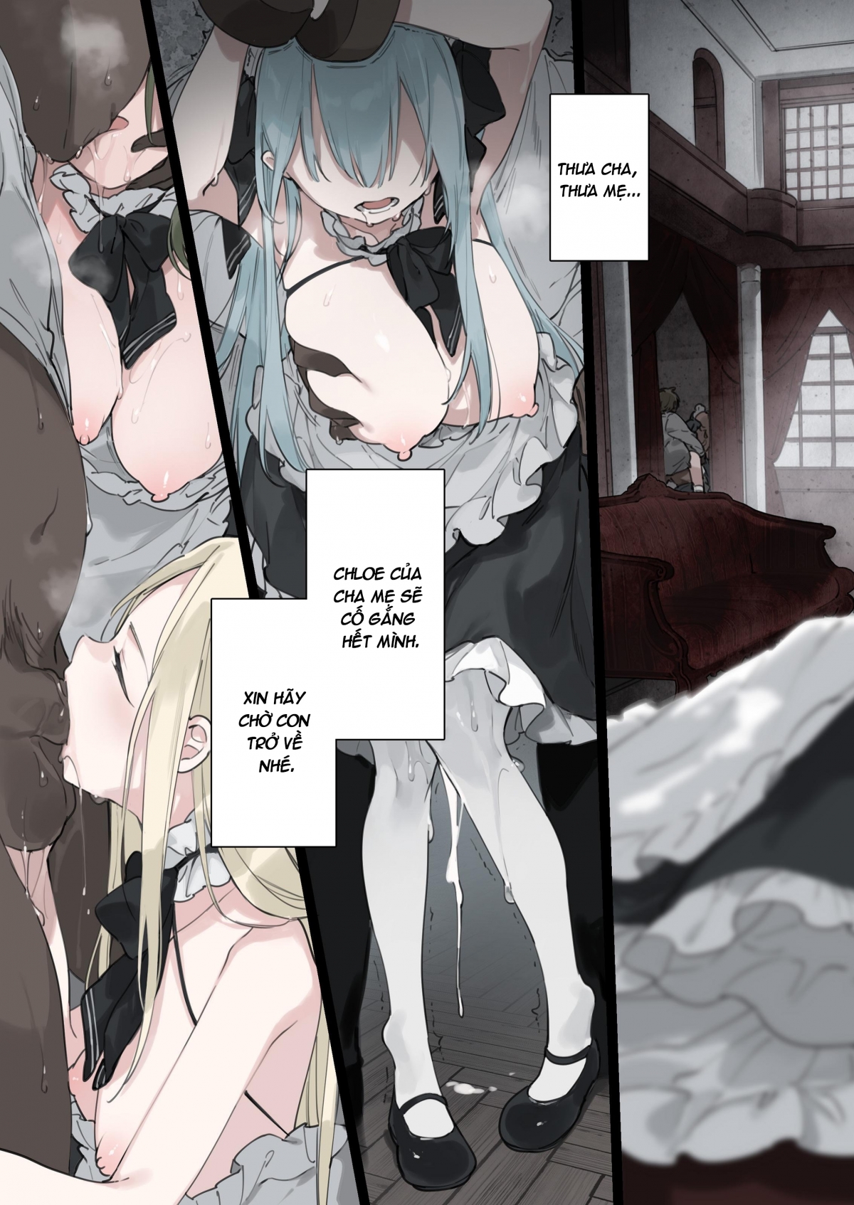 Đọc truyện hentai Sự sa ngã của nàng hầu gái tiểu thư quý tộc - Oneshot