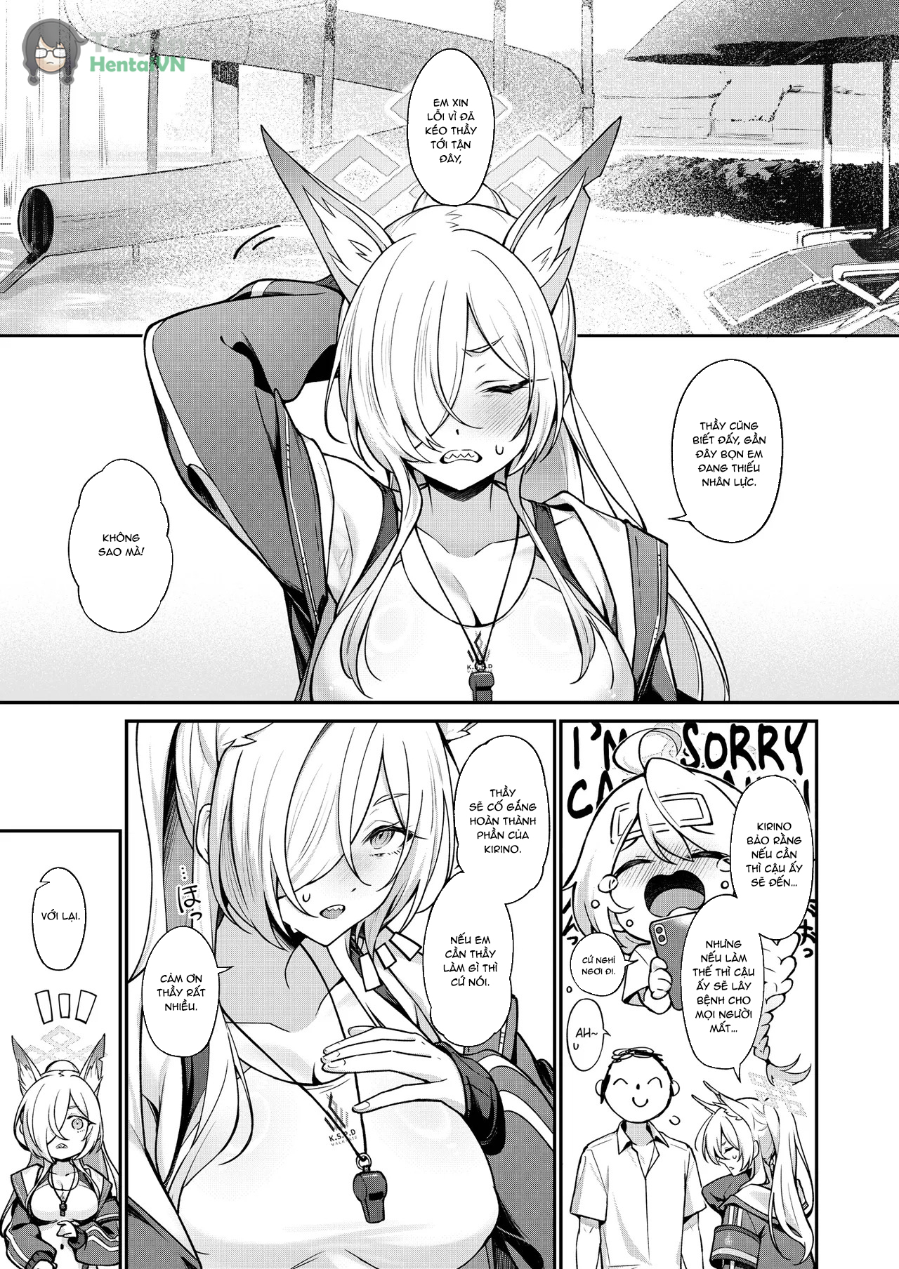 Đọc truyện hentai Kanna to Iyashiai (Blue Archive) - Oneshot