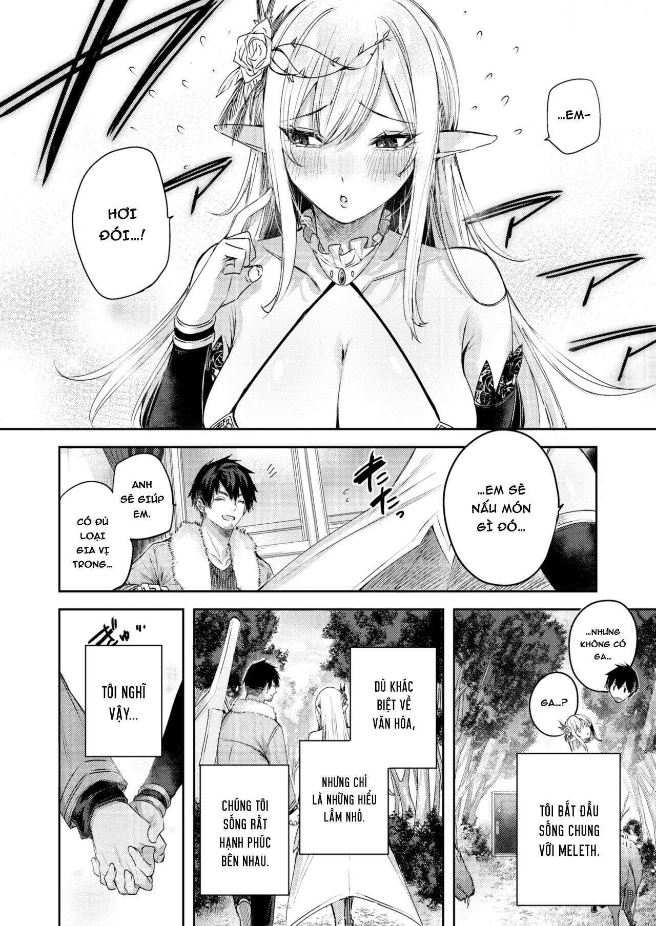 Đọc truyện hentai Anh chàng thợ săn và cô yêu tinh may mắn - Chap 3