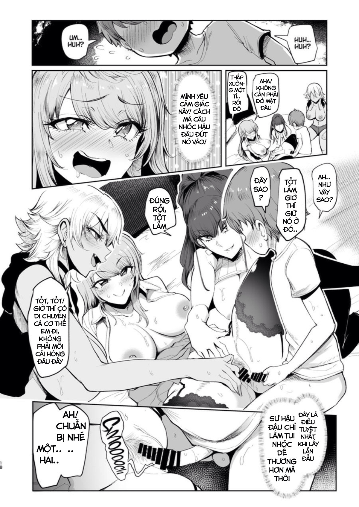 Đọc truyện hentai The Place I Stayed Over at Belonged to Perverted Gyaru Onee-chans - Oneshot