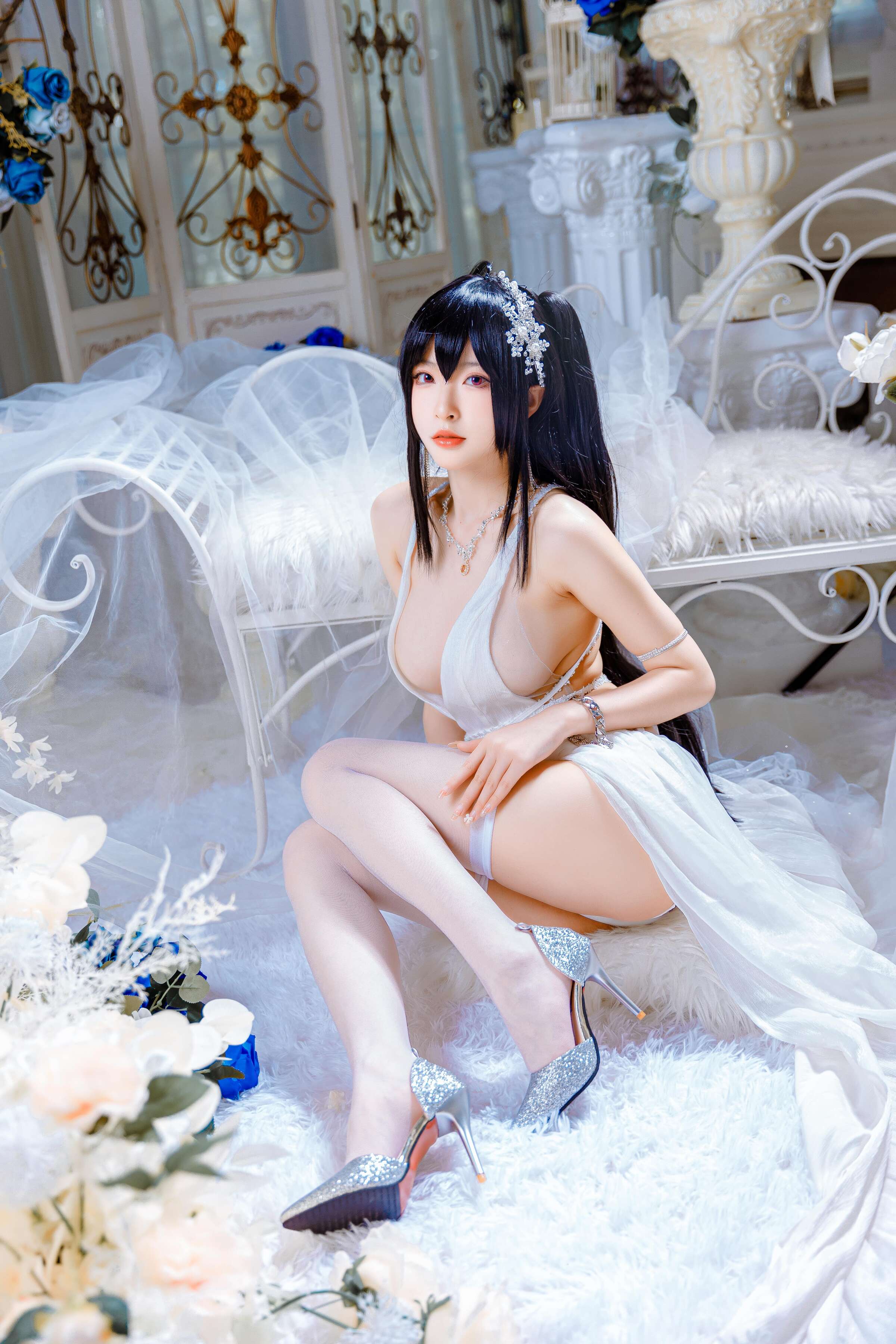 Đọc truyện hentai Tuyển tập Albums siêu phẩm Cosplay - Chap 525 - Shimizu Yuno - Taihou wedding dress