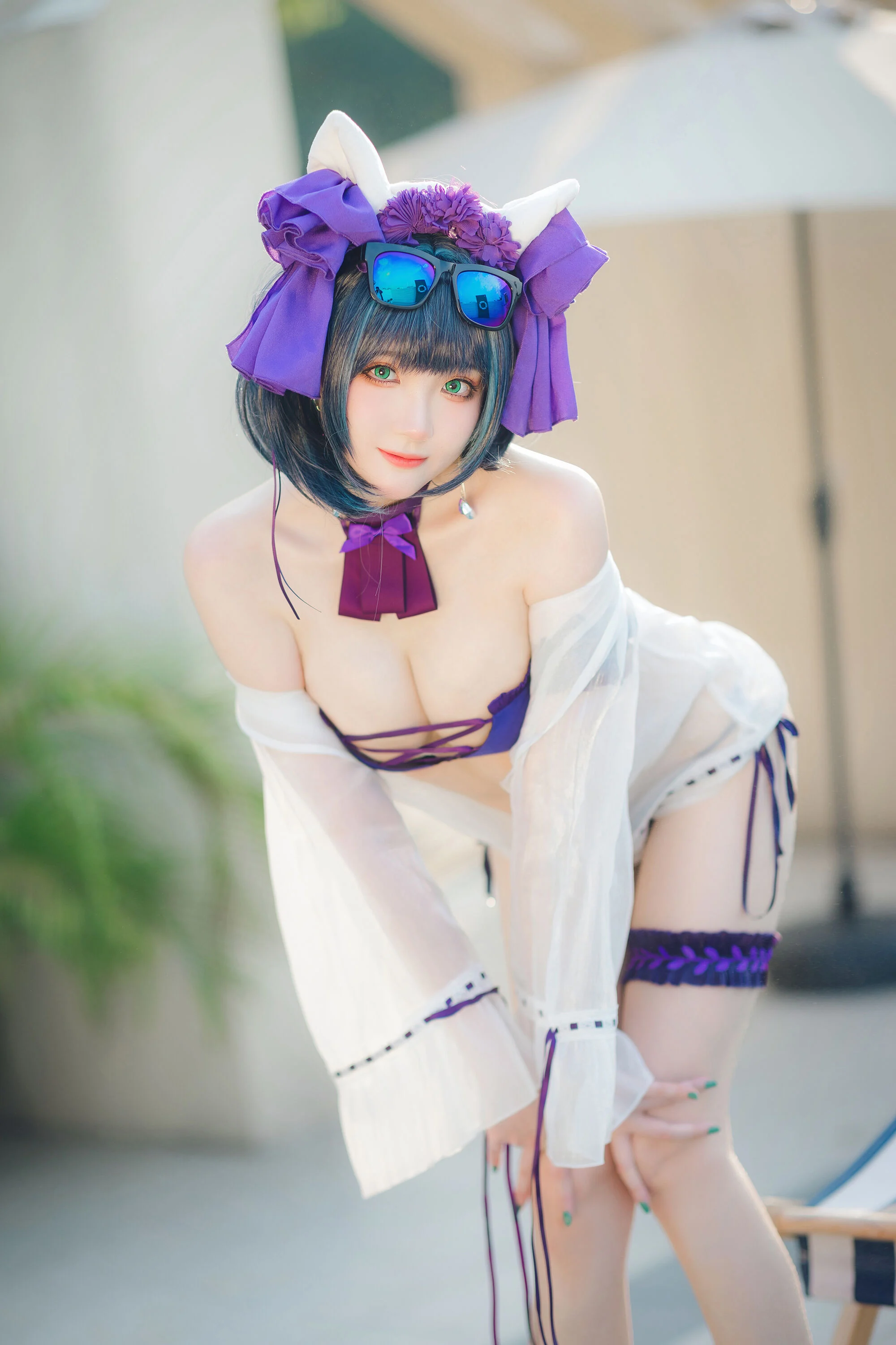Đọc truyện hentai Tuyển tập Albums siêu phẩm Cosplay - Chap 367 - Guahi Sauce - Cheshire Swimsuit