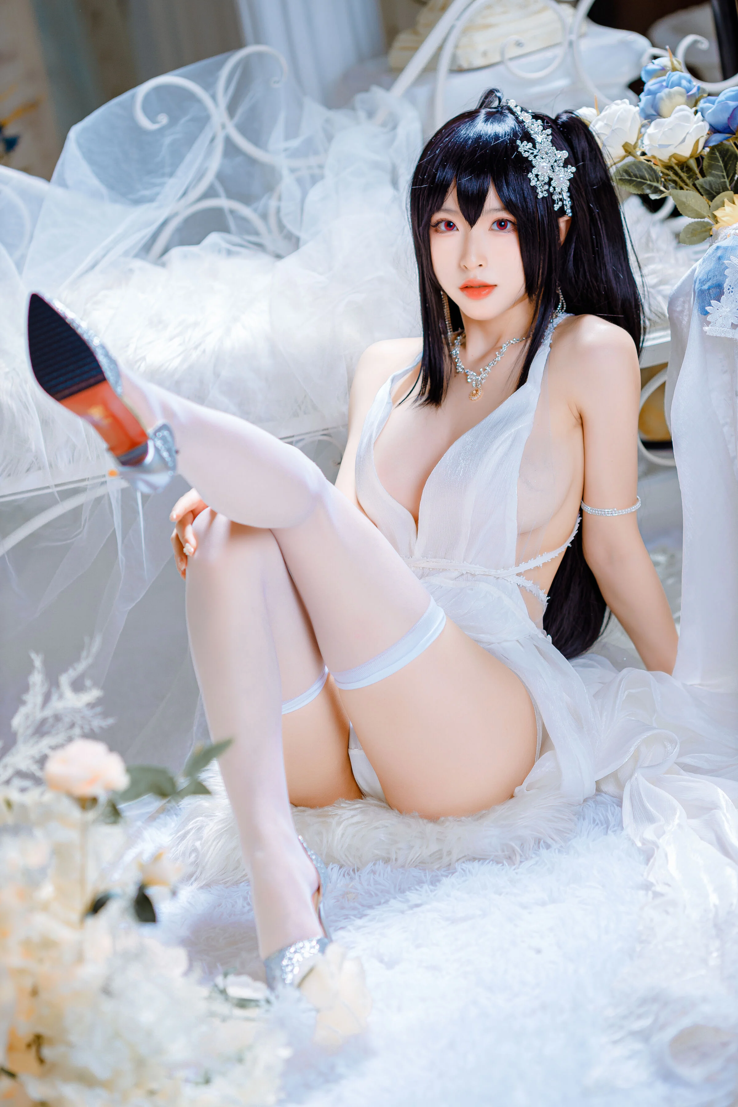 Đọc truyện hentai Tuyển tập Albums siêu phẩm Cosplay - Chap 525 - Shimizu Yuno - Taihou wedding dress