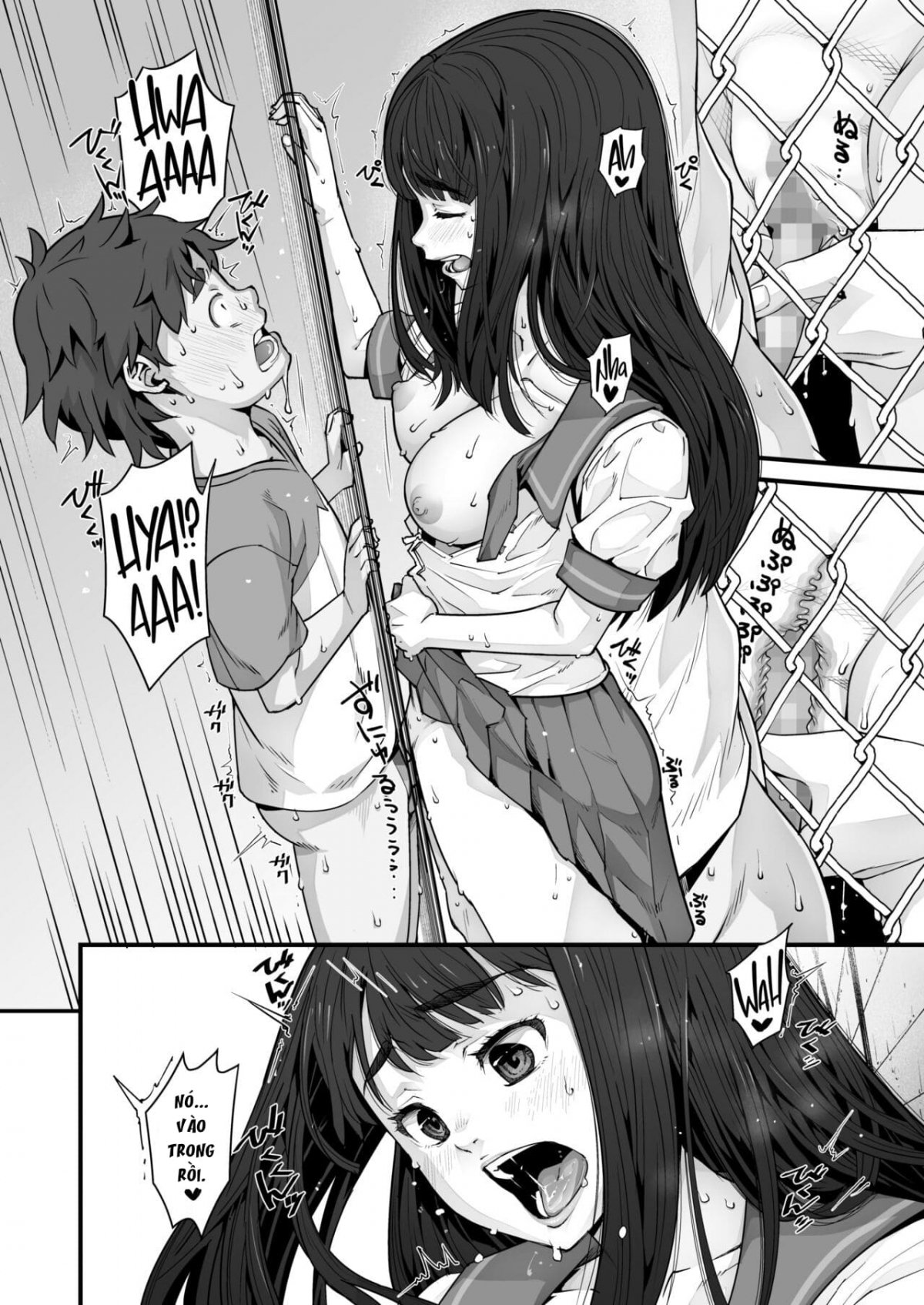 Đọc truyện hentai Ký ức ngày hè qua hàng rào lưới thép 1 Bắn
