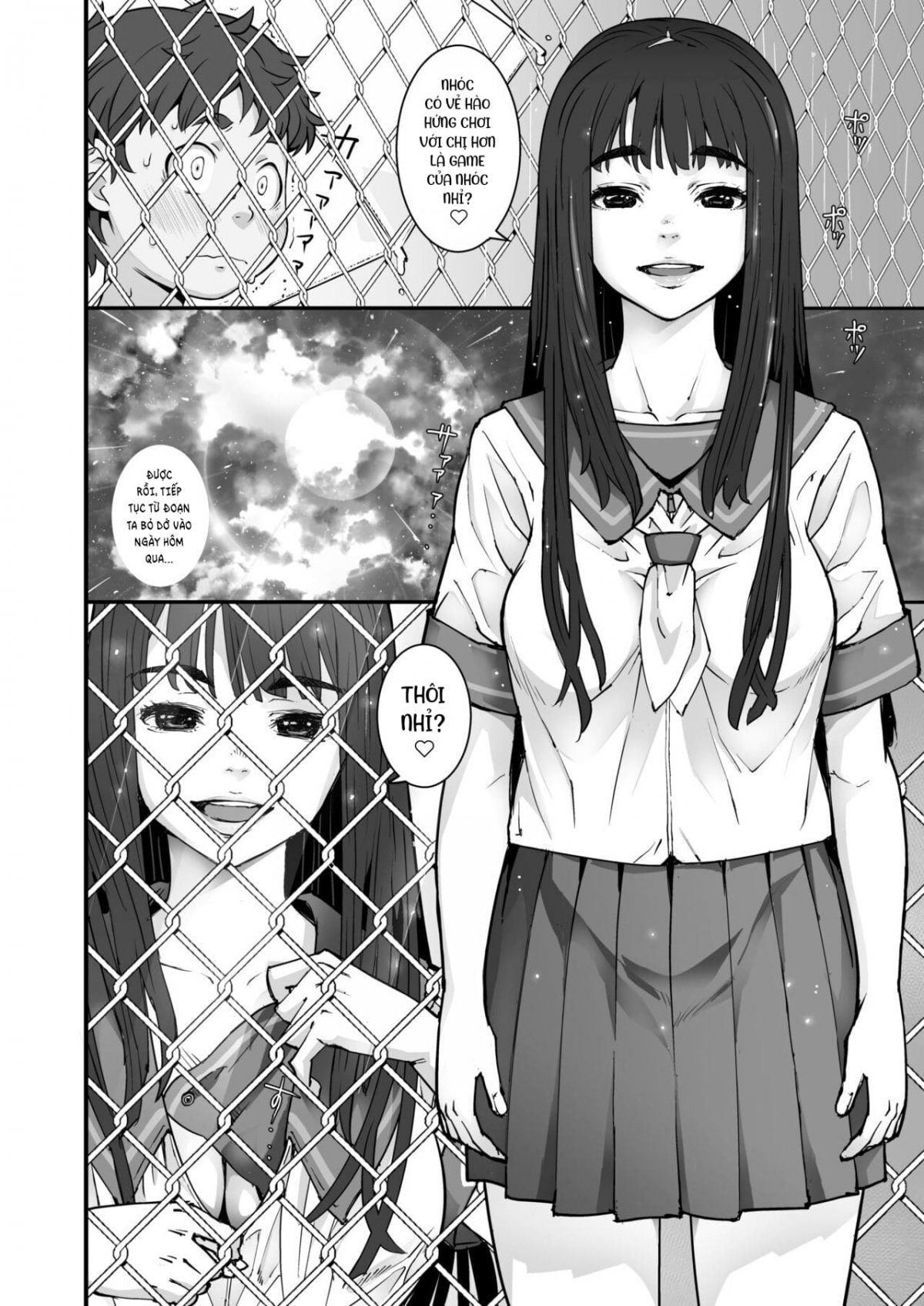 Đọc truyện hentai Ký ức ngày hè qua hàng rào lưới thép 1 Bắn