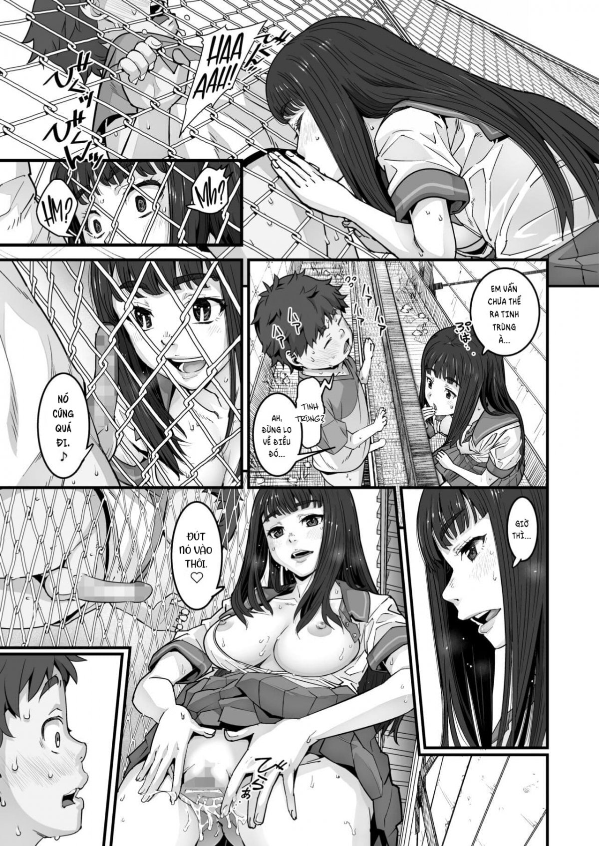 Đọc truyện hentai Ký ức ngày hè qua hàng rào lưới thép 1 Bắn