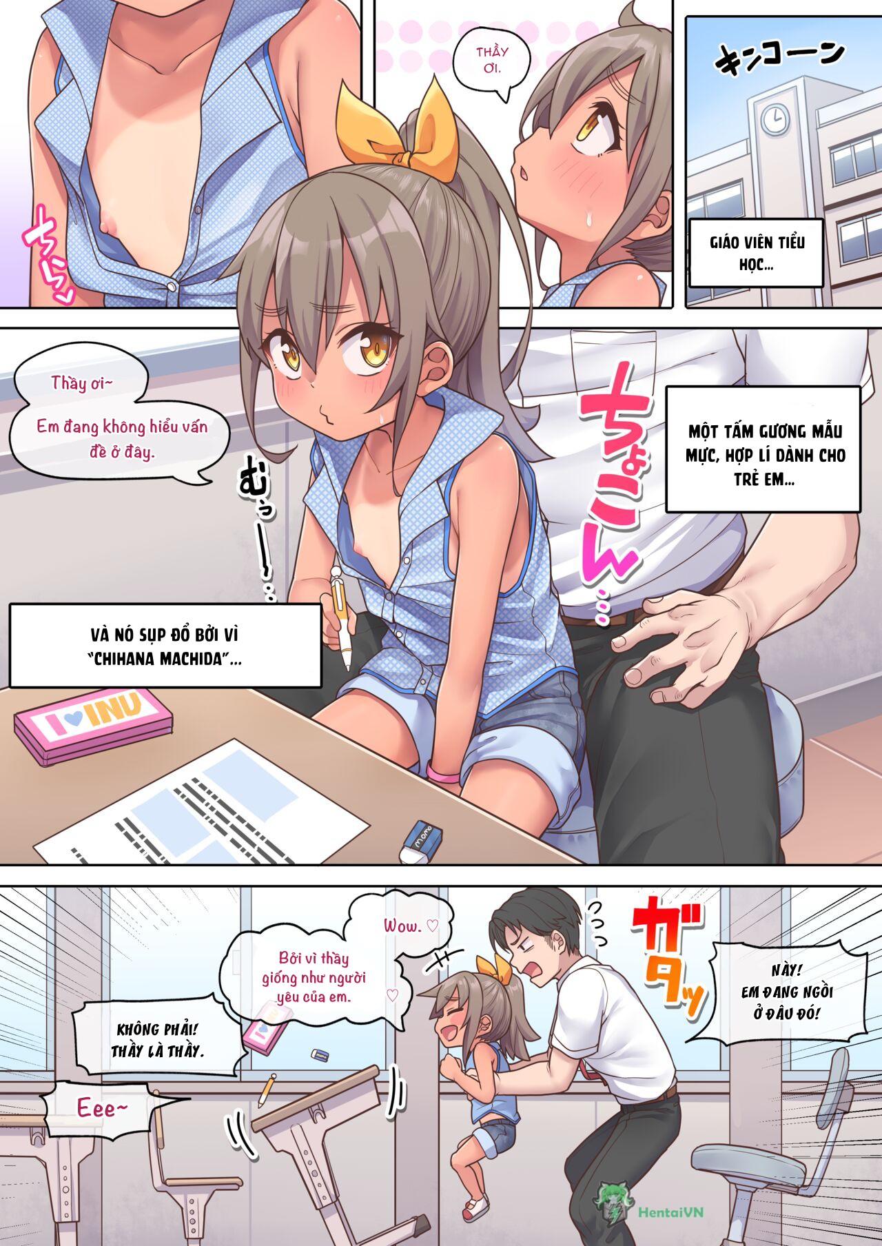 Đọc truyện hentai Kocchi Muite Sensei!! - Oneshot