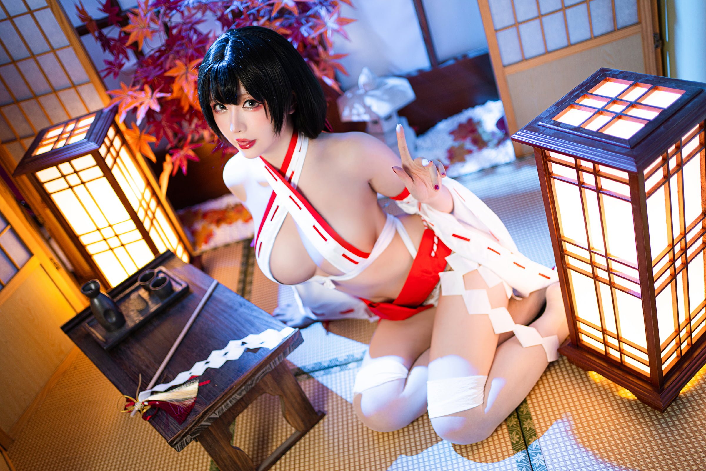 Đọc truyện hentai Tuyển tập Albums siêu phẩm Cosplay - Chap 729 - Star Chichi – New Year Miko