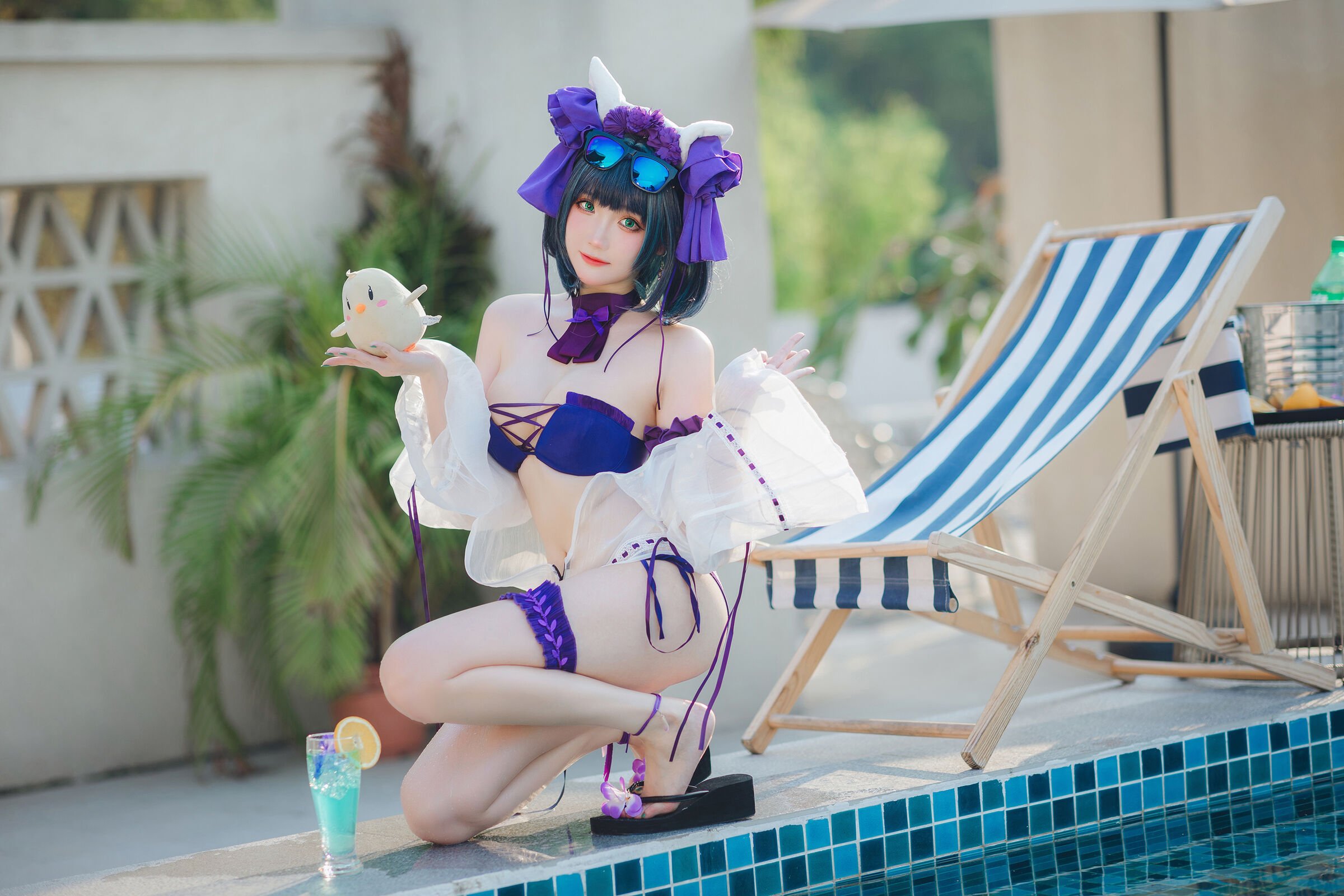 Đọc truyện hentai Tuyển tập Albums siêu phẩm Cosplay - Chap 367 - Guahi Sauce - Cheshire Swimsuit