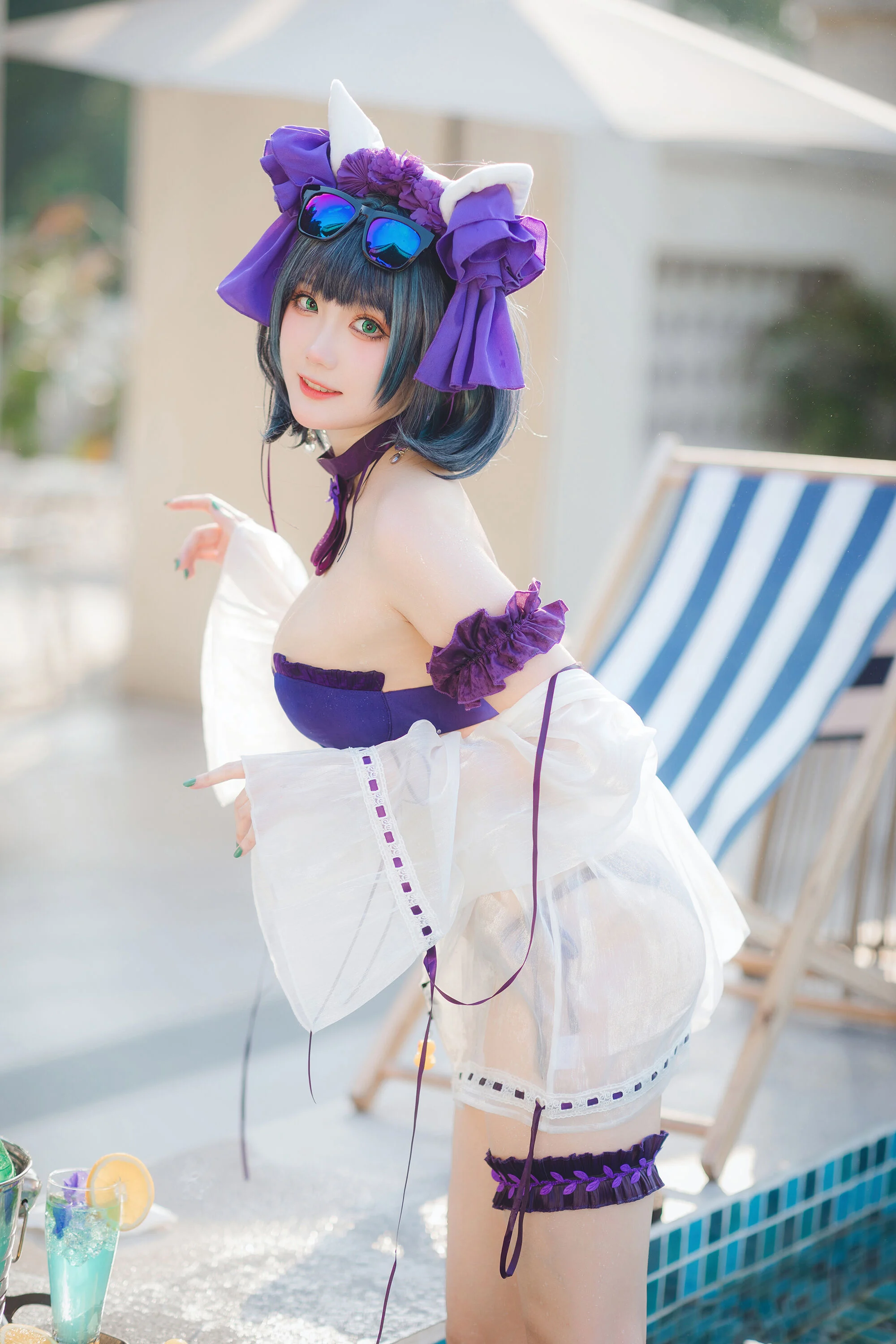 Đọc truyện hentai Tuyển tập Albums siêu phẩm Cosplay - Chap 367 - Guahi Sauce - Cheshire Swimsuit