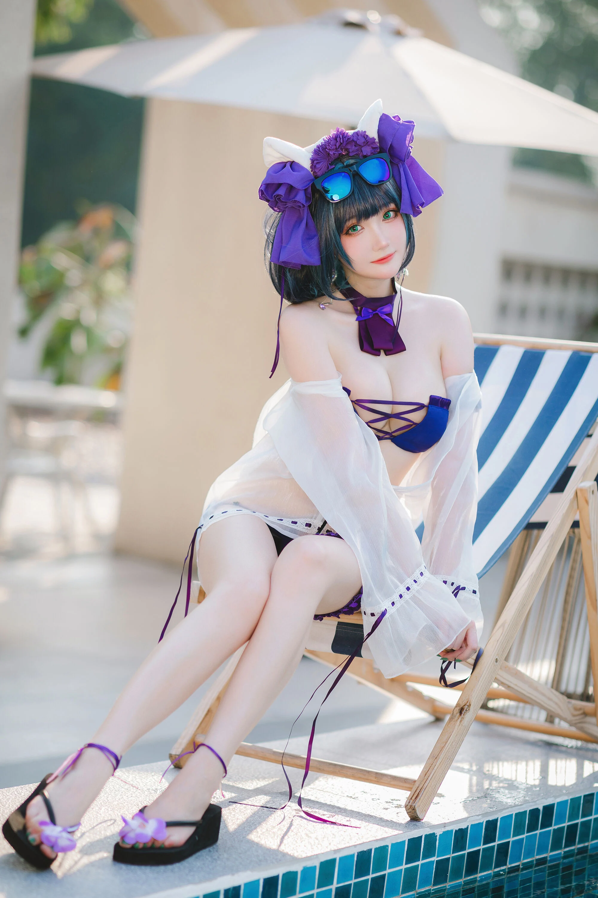Đọc truyện hentai Tuyển tập Albums siêu phẩm Cosplay - Chap 367 - Guahi Sauce - Cheshire Swimsuit