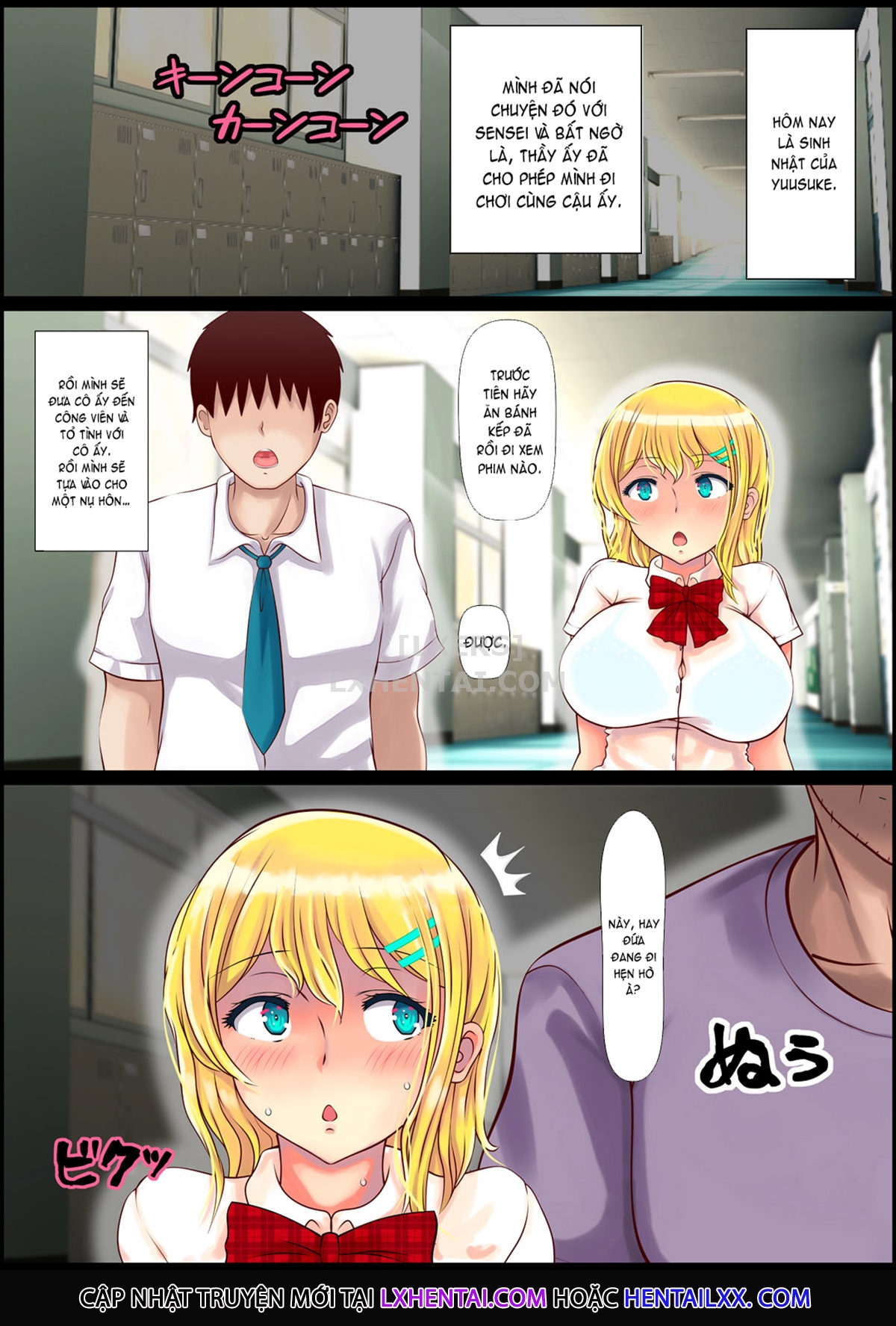 Đọc truyện hentai Blond Joshi Ryuugakusei Tanetsuke Press Namahame Taiken - Oneshot