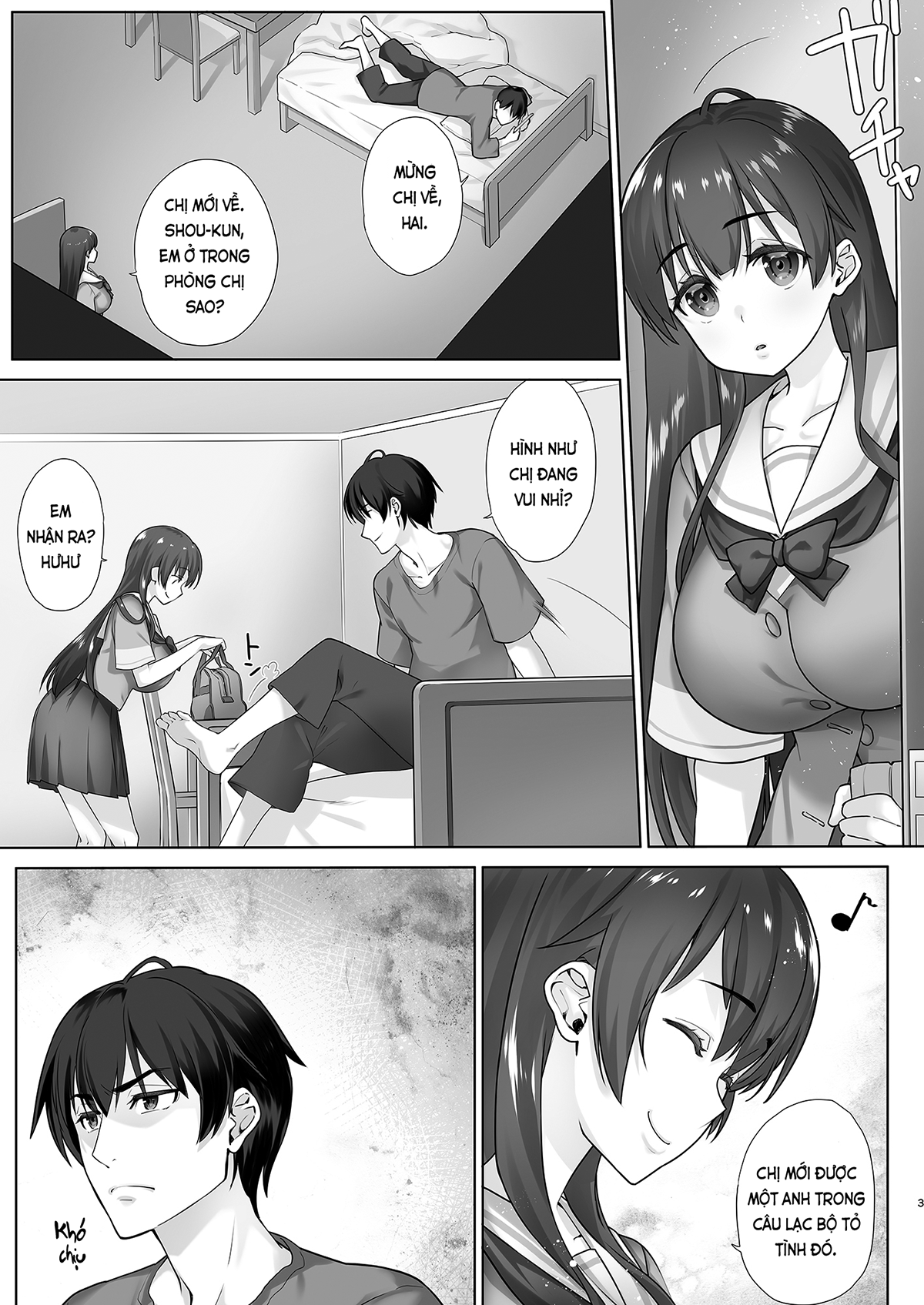 Đọc truyện hentai Chị hai nữ sinh Manami kém phản kháng không thể chống lại em trai có máu ác dâm (nguyên tác) - Oneshot