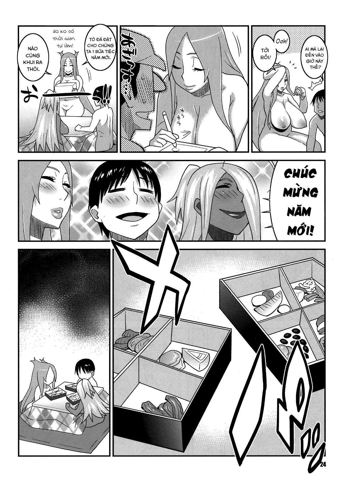 Đọc truyện hentai Đêm giao thừa may mắn của cậu trai tân - Oneshot