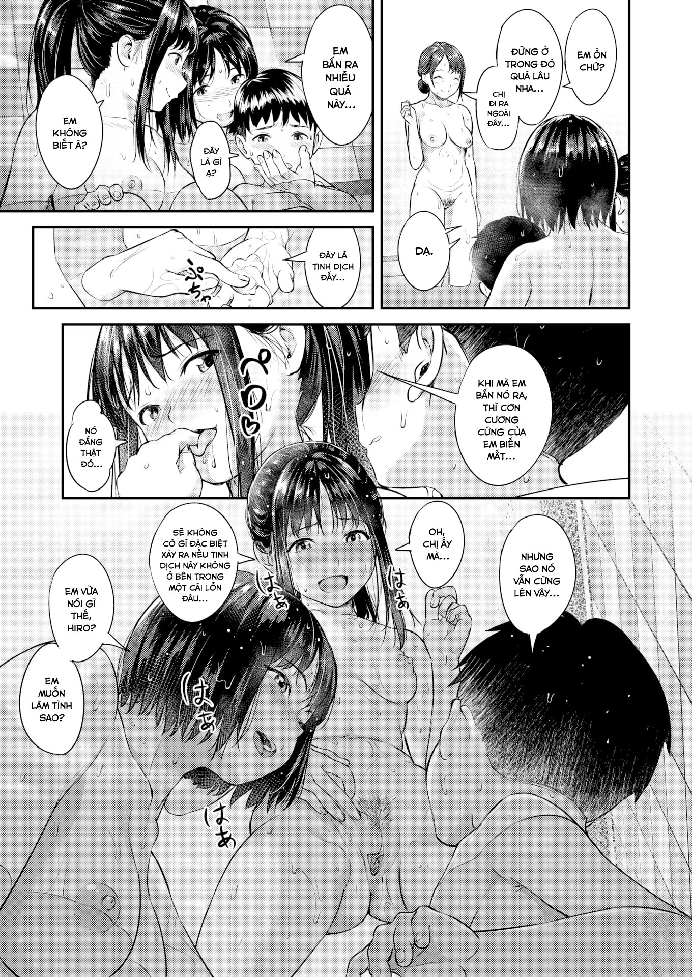 Đọc truyện hentai Tắm cùng các chị - Oneshot