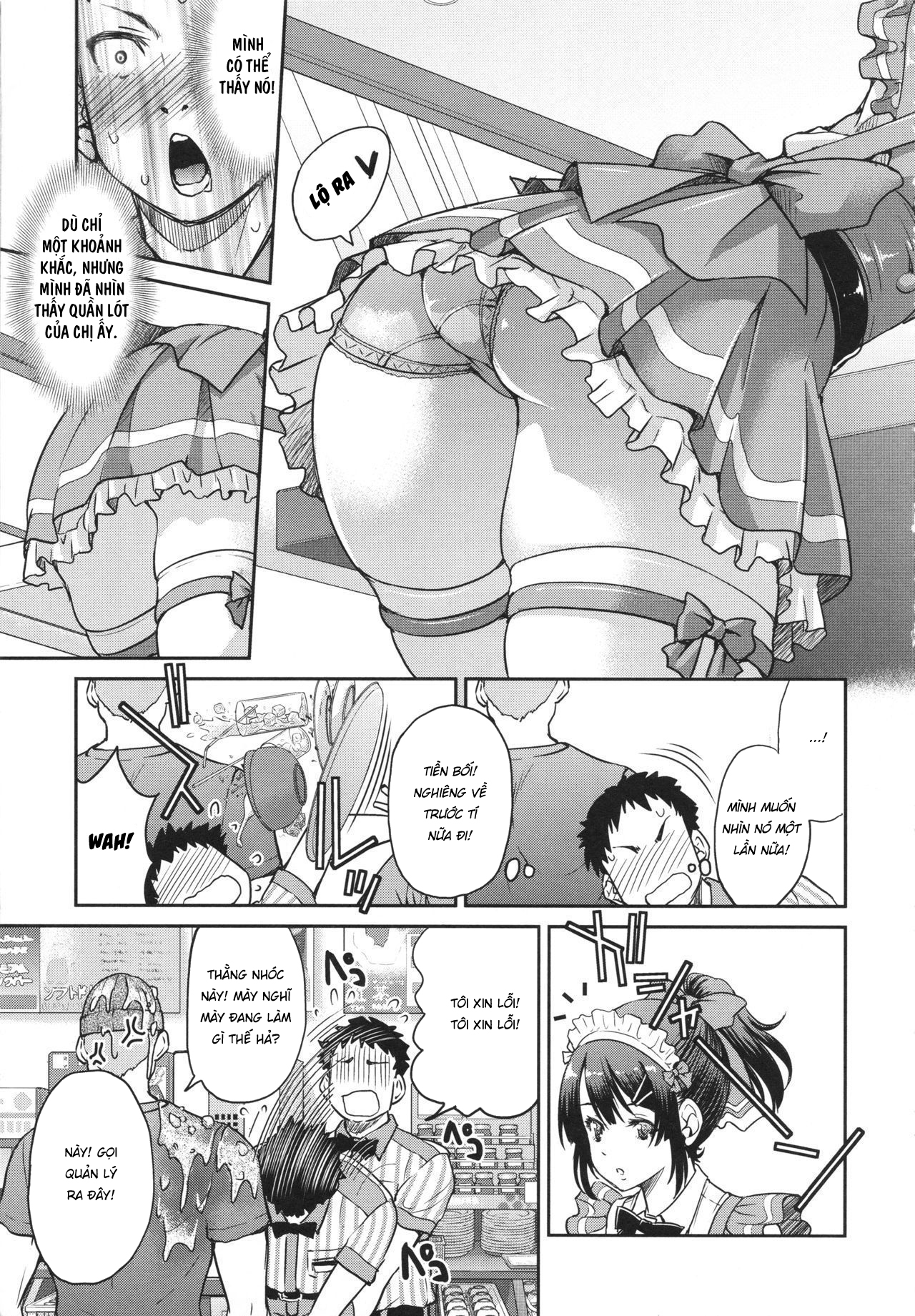 Đọc truyện hentai Toretate Famiresu Senpai wo Gyuutto Shibatta Gochisou Don - Oneshot