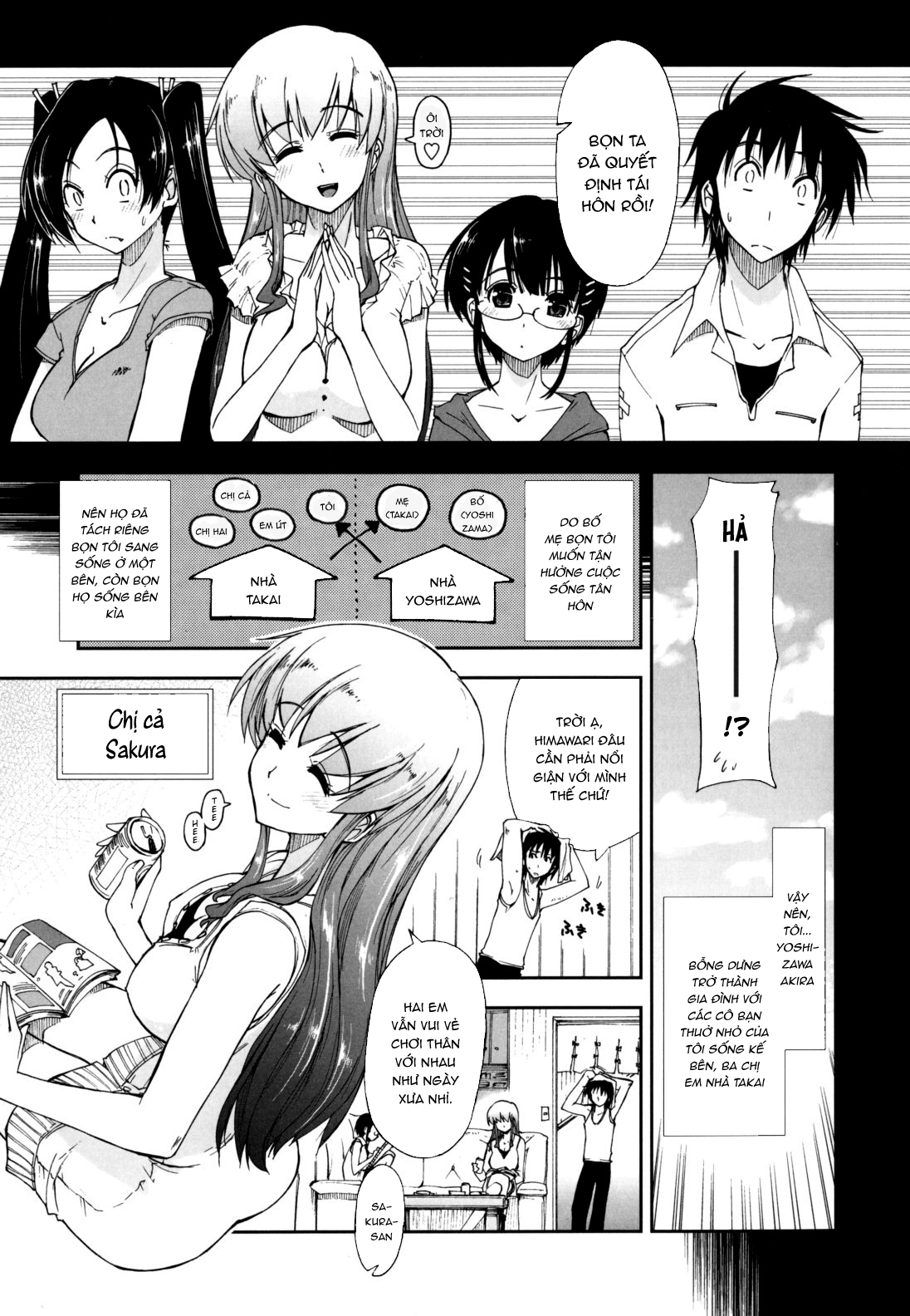 Đọc truyện hentai Sống chung cùng 3 chị em [Không Che] Chap 1