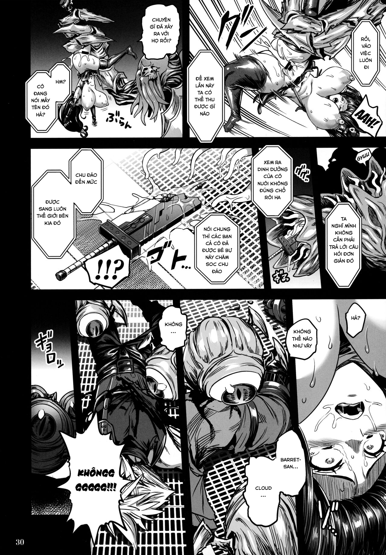 Đọc truyện hentai Deka Chichi Terrorist no Kousei Kouhai Jikken (Final Fantasy VII) - Oneshot