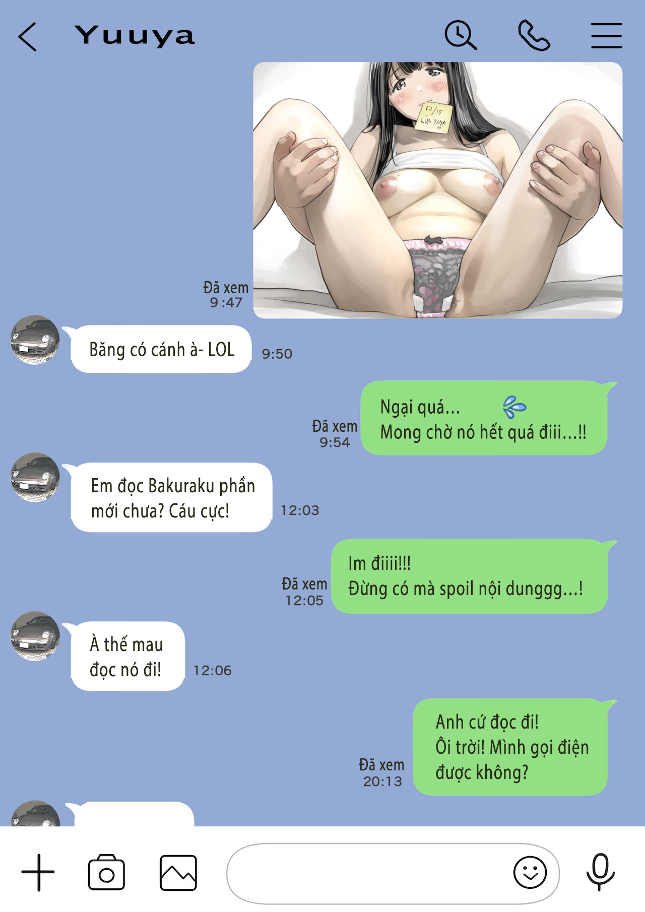 Đọc truyện hentai Phát hiện sừng khi xem trộm điện thoại bạn gái (Phần 2) - Chap 3: Send nude
