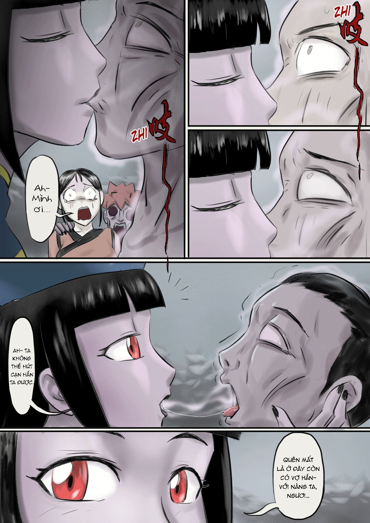 Đọc truyện hentai Ma nữ thức tỉnh - Chap 2 - Gia đình tan vỡ và con ku đỏ