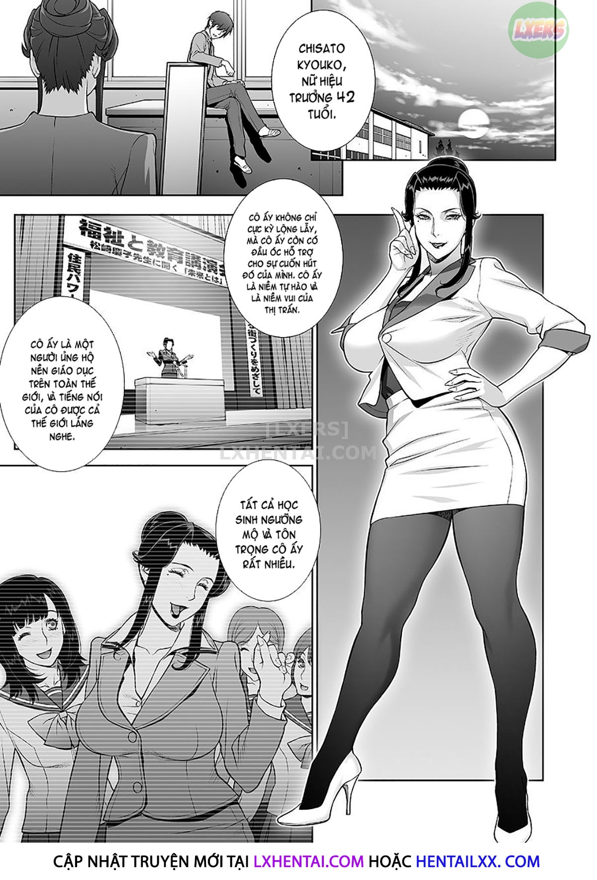 Đọc truyện hentai Etsuraku no Onna Rijichou - Chap 2 ~Shintaisou Hen~