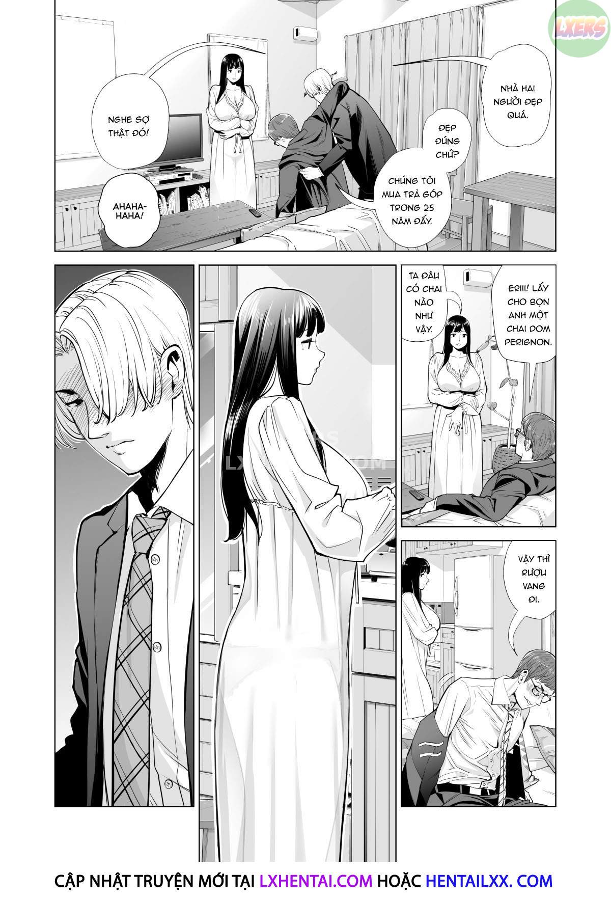 Đọc truyện hentai A Housewife Stolen By A Coworker Besides Her Blackout Drunk Husband - Chap 1