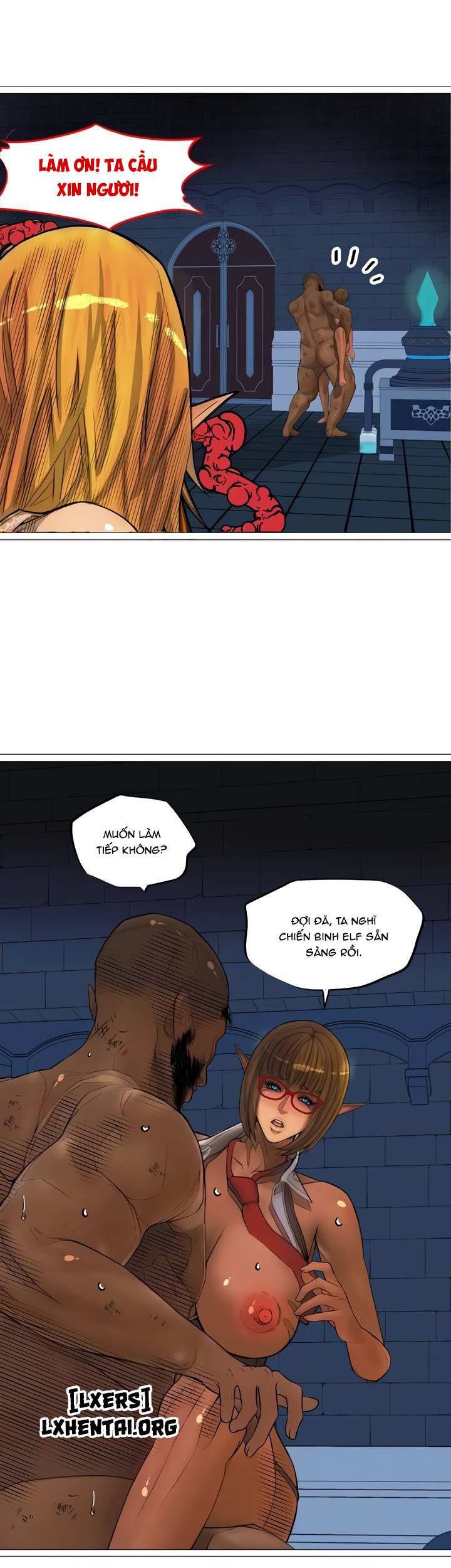 Đọc truyện hentai Nữ Hoàng Dark Elf Và Nô Lệ Orc - Chap 26