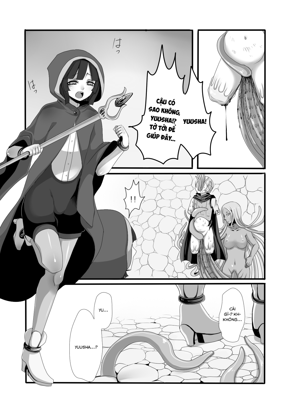 Đọc truyện hentai Quái vật, anh hùng và pháp sư - Oneshot