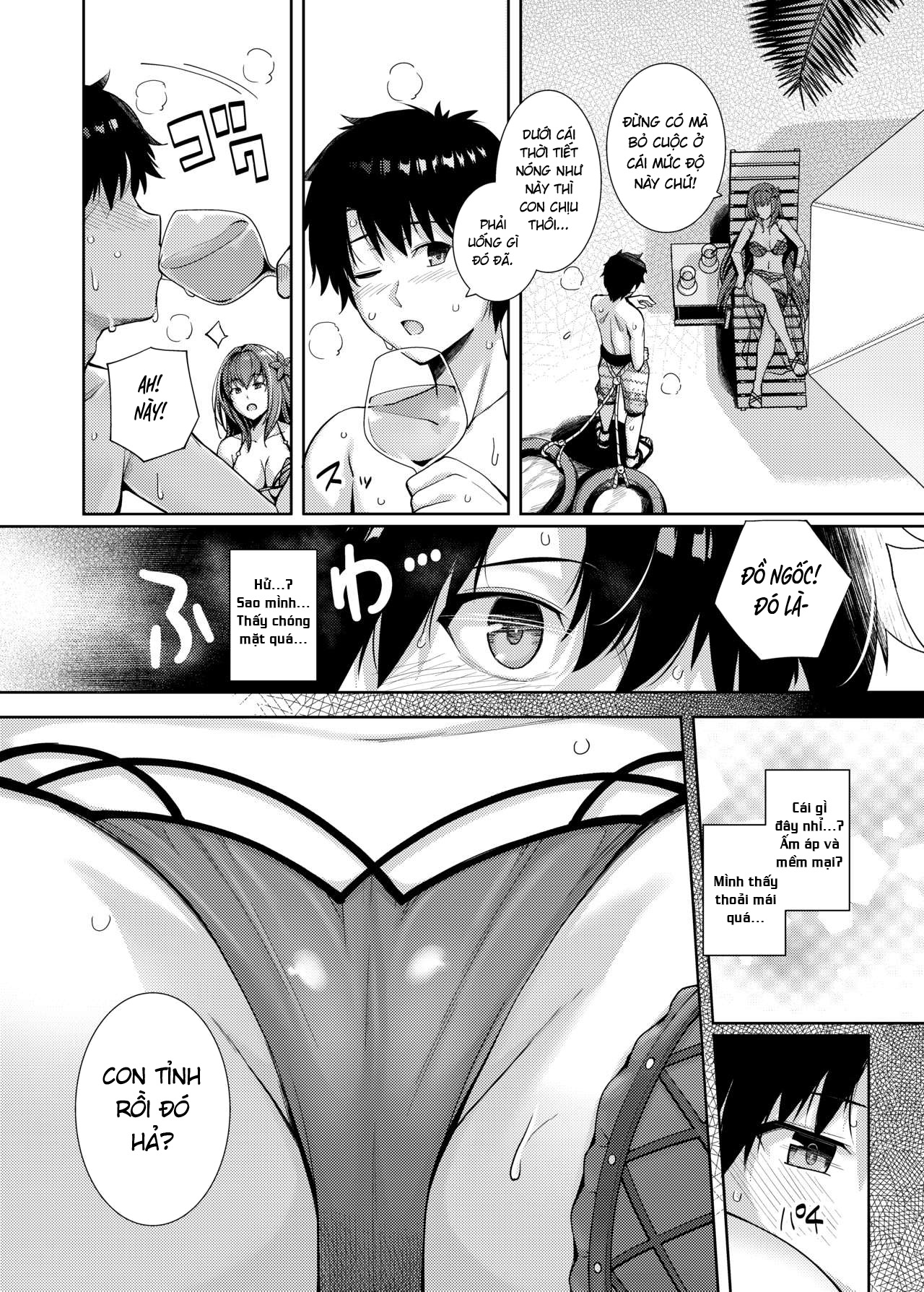 Đọc truyện hentai Mizugi Shishou to Koibito Ecchi Suru Hon - Bản không che