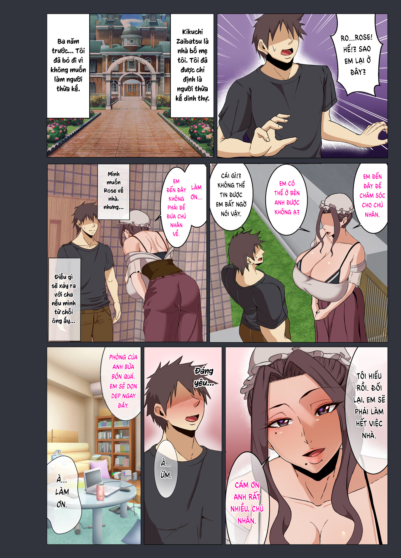 Đọc truyện hentai Hầu gái hoa hồng zú bò - Oneshot