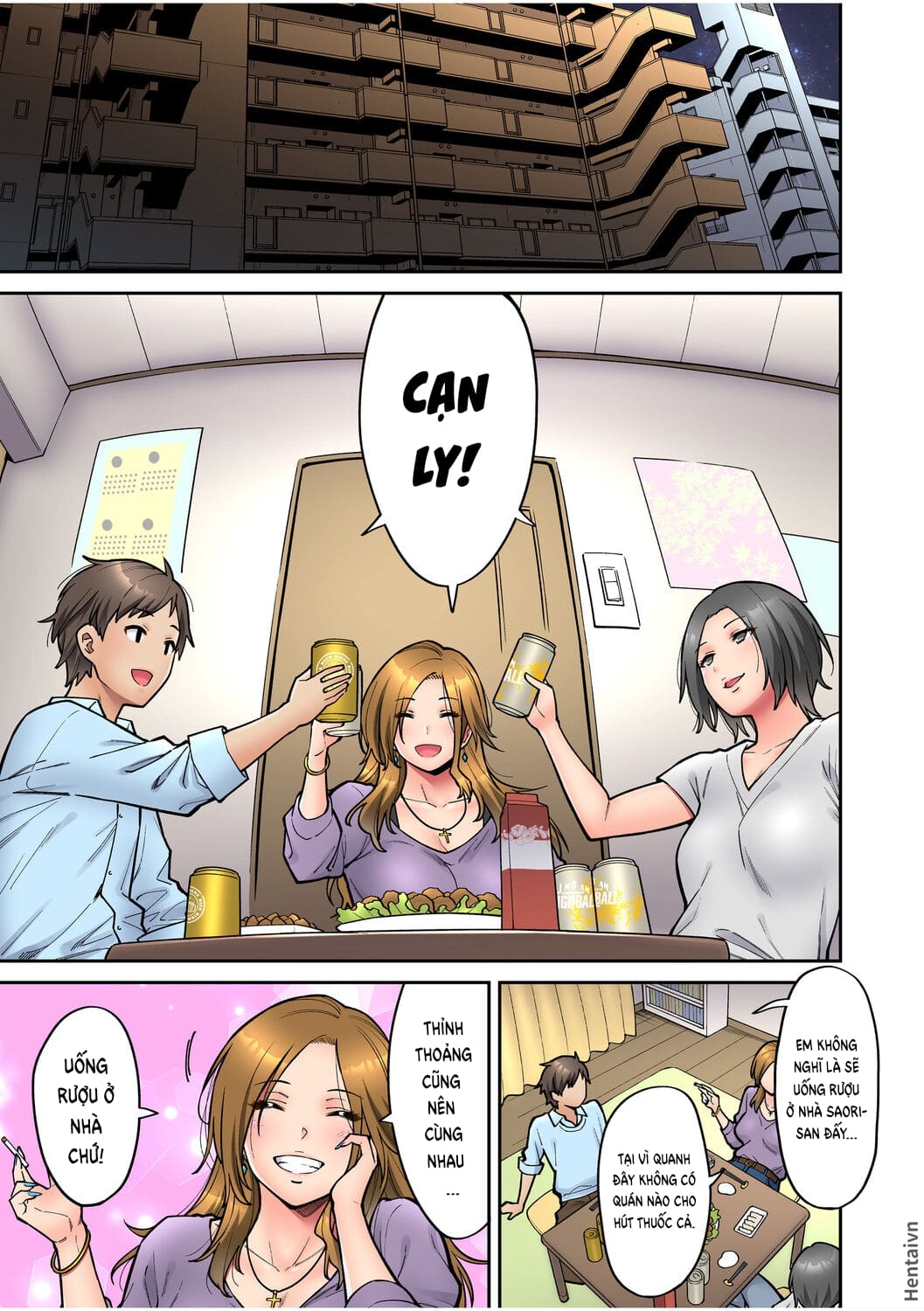 Đọc truyện hentai Làm tình với vị sếp say xỉn mà tôi ngưỡng mộ! - Chap 2: Làm tình ngoài ban công