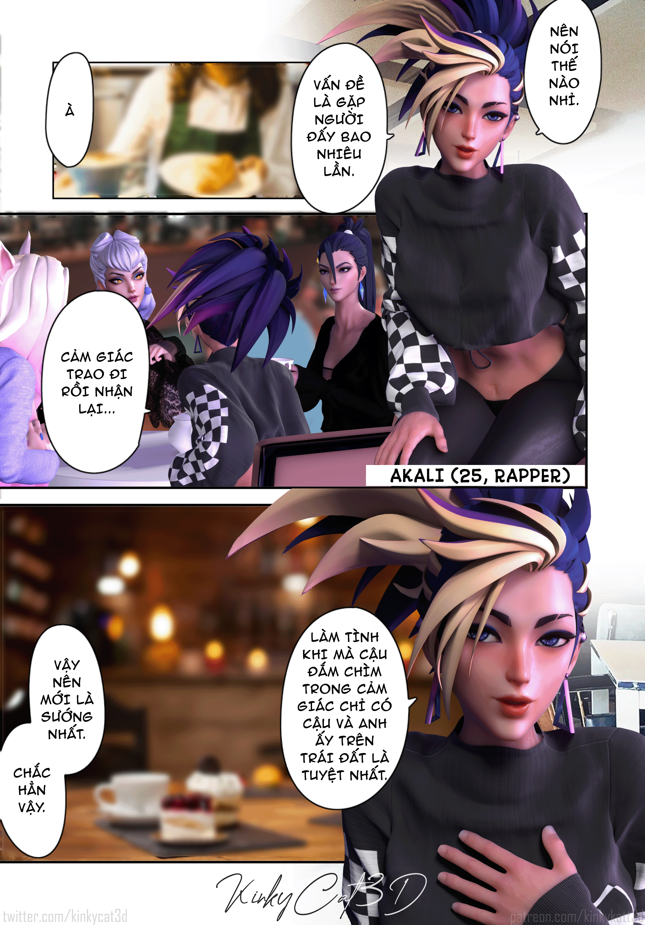 Đọc truyện hentai Chuyện phiếm của những cô gái K/DA - Nói dối đéo biết ngượng