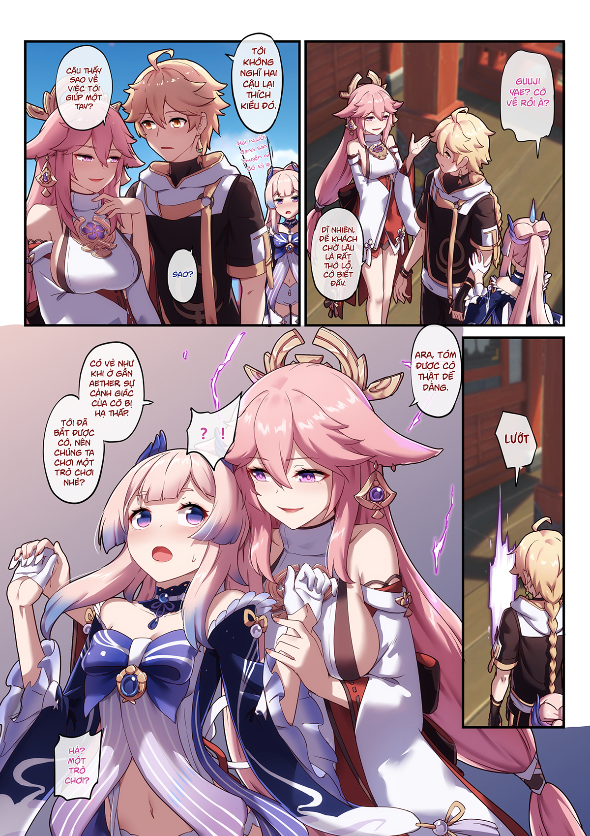Đọc truyện hentai Kokomi và Miko  Cuộc chiến tình yêu - Oneshot
