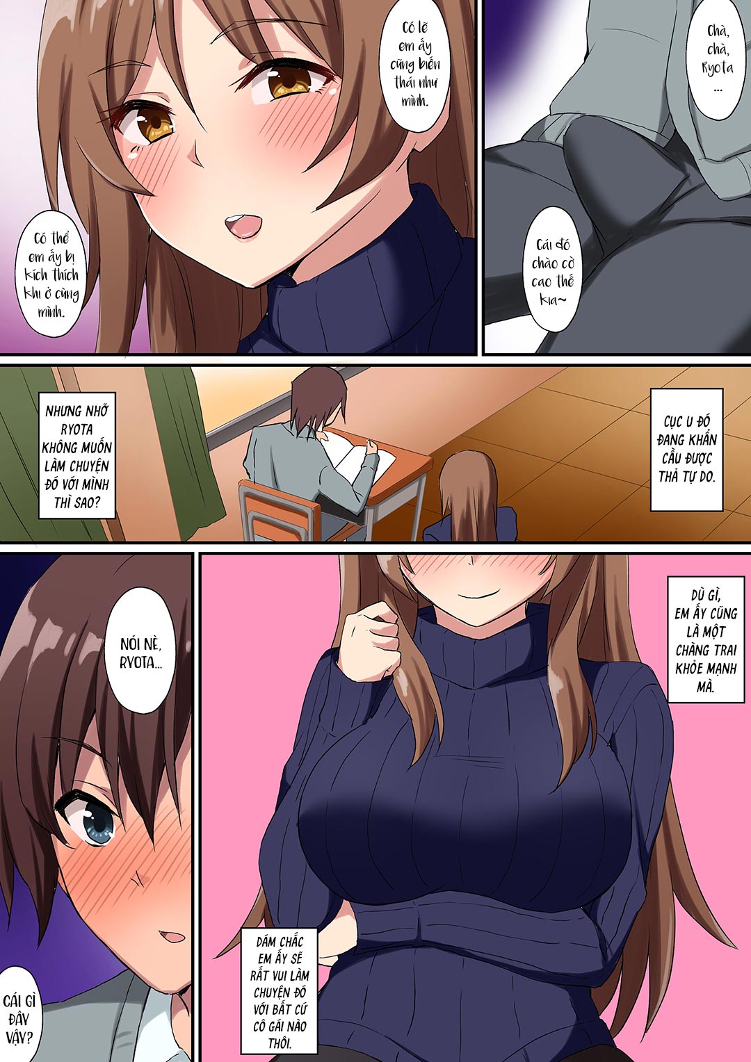 Đọc truyện hentai Cô giáo hứng tình và cậu học sinh trai tân - Oneshot