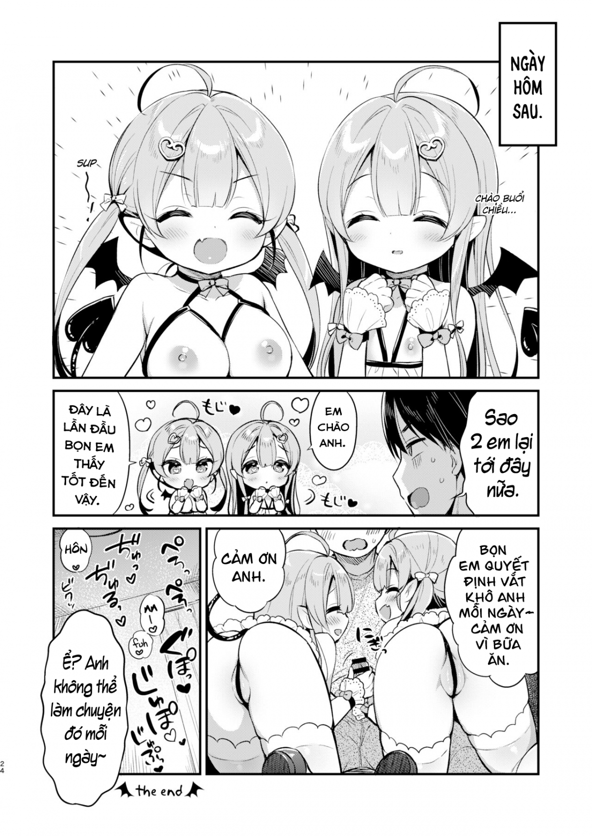 Đọc truyện hentai Cặp song sinh tấn công Succubus-chan - Chap 1