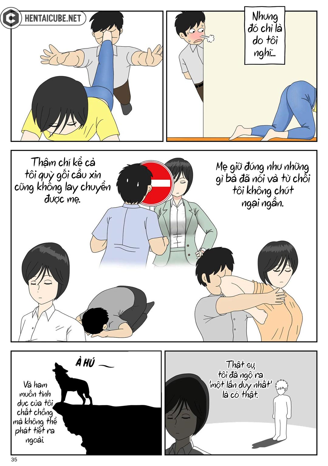 Đọc truyện hentai Bị mẹ phát hiện đang rình trộm thủ dâm - Chap 1