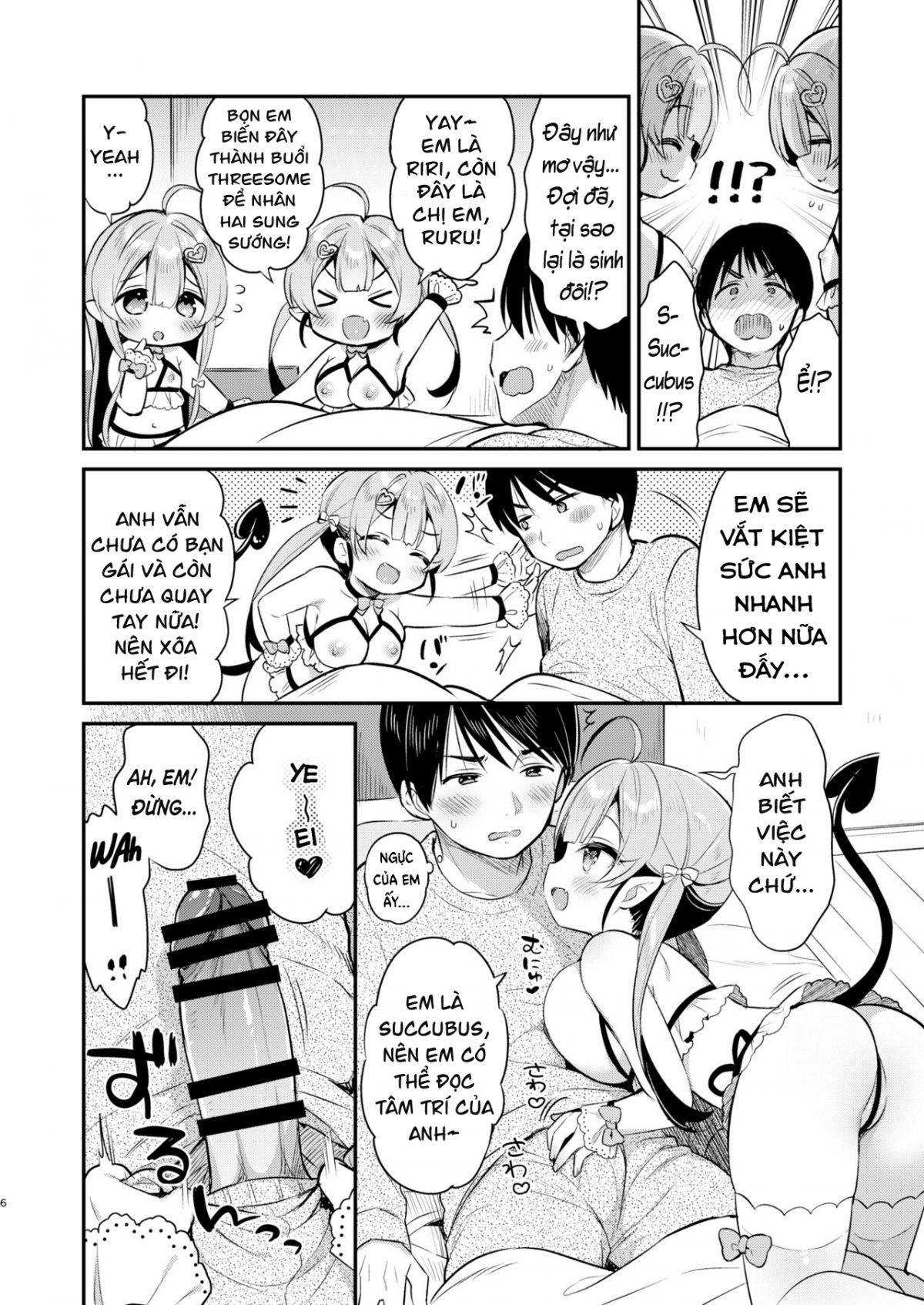 Đọc truyện hentai Cặp song sinh tấn công Succubus-chan - Chap 1