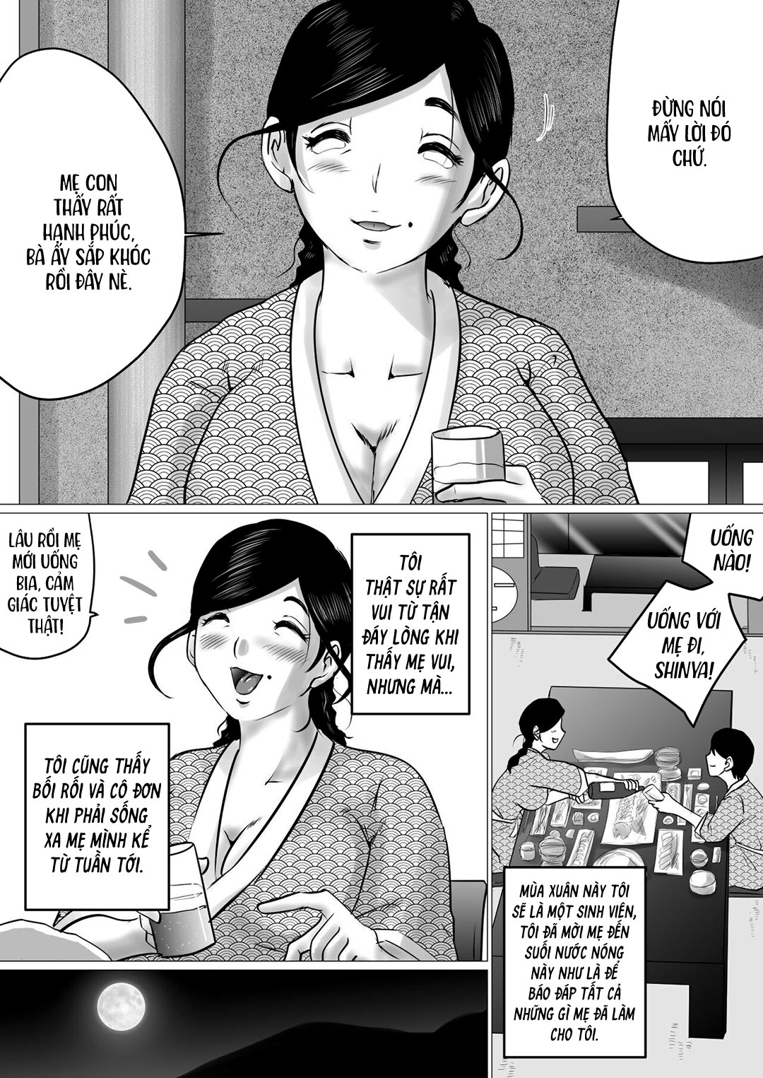 Đọc truyện hentai Cùng mẹ đi suối nước nóng - Oneshot