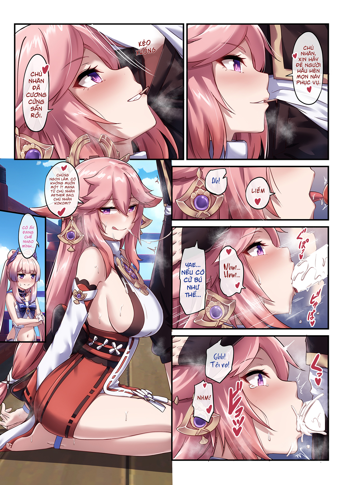 Đọc truyện hentai Kokomi và Miko  Cuộc chiến tình yêu - Oneshot
