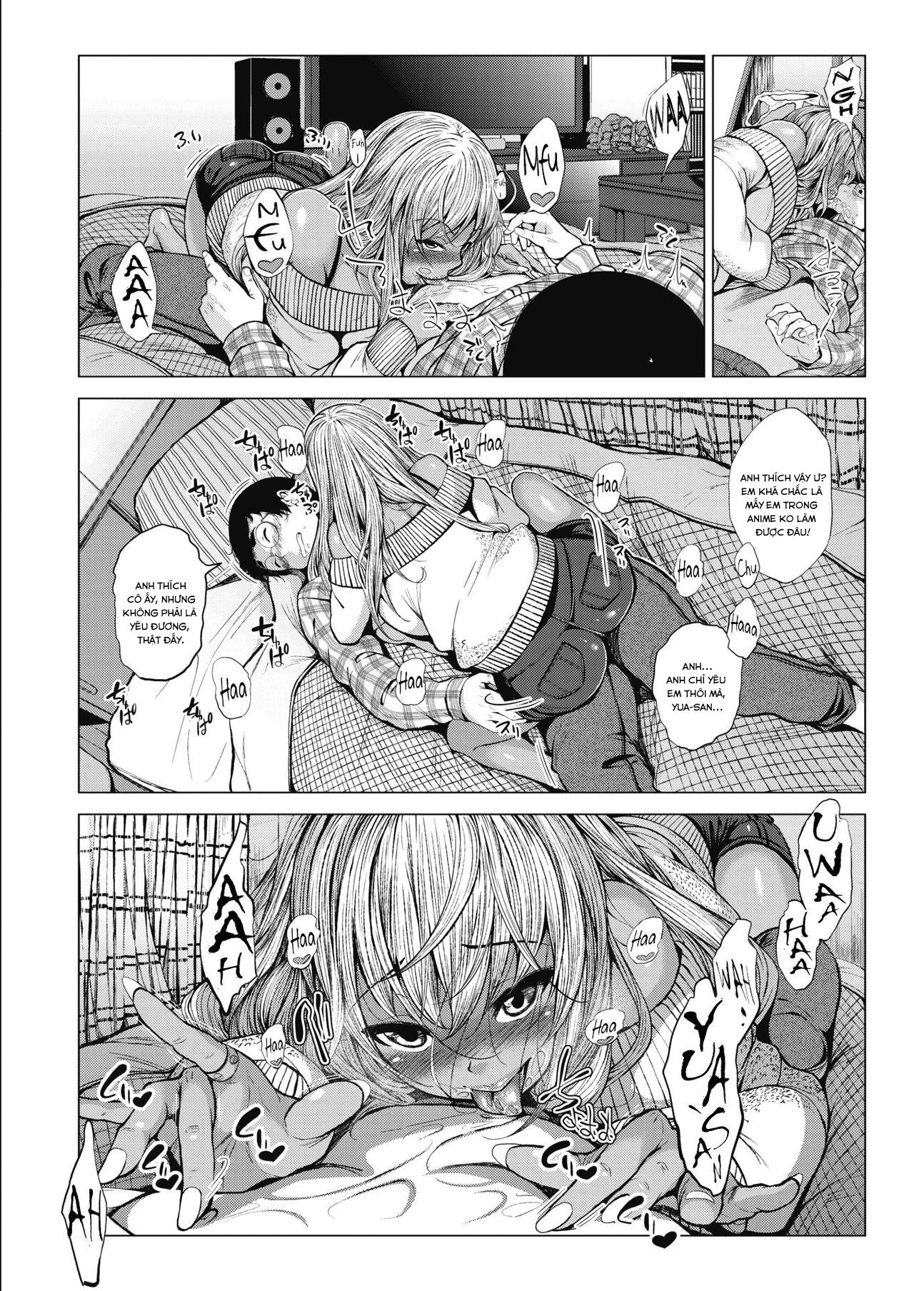 Đọc truyện hentai Sonogo no Kuro Gal-chan to Megane-kun - Oneshot