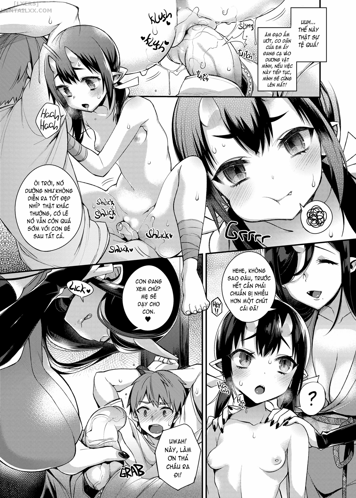 Đọc truyện hentai Hitonarazaru Oyomesama (Trọn bộ) Chap 2: Mating with Oni Daughter