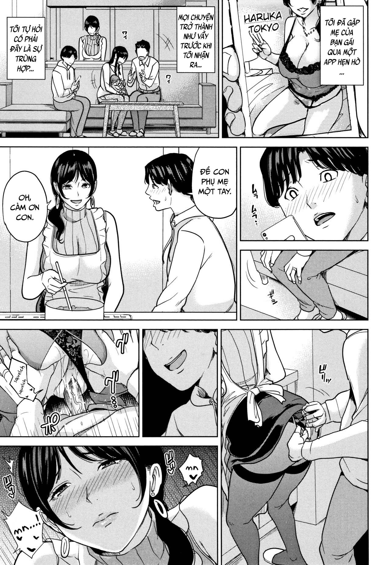 Đọc truyện hentai Kanojo no Mama to Deaikei de Chap 3