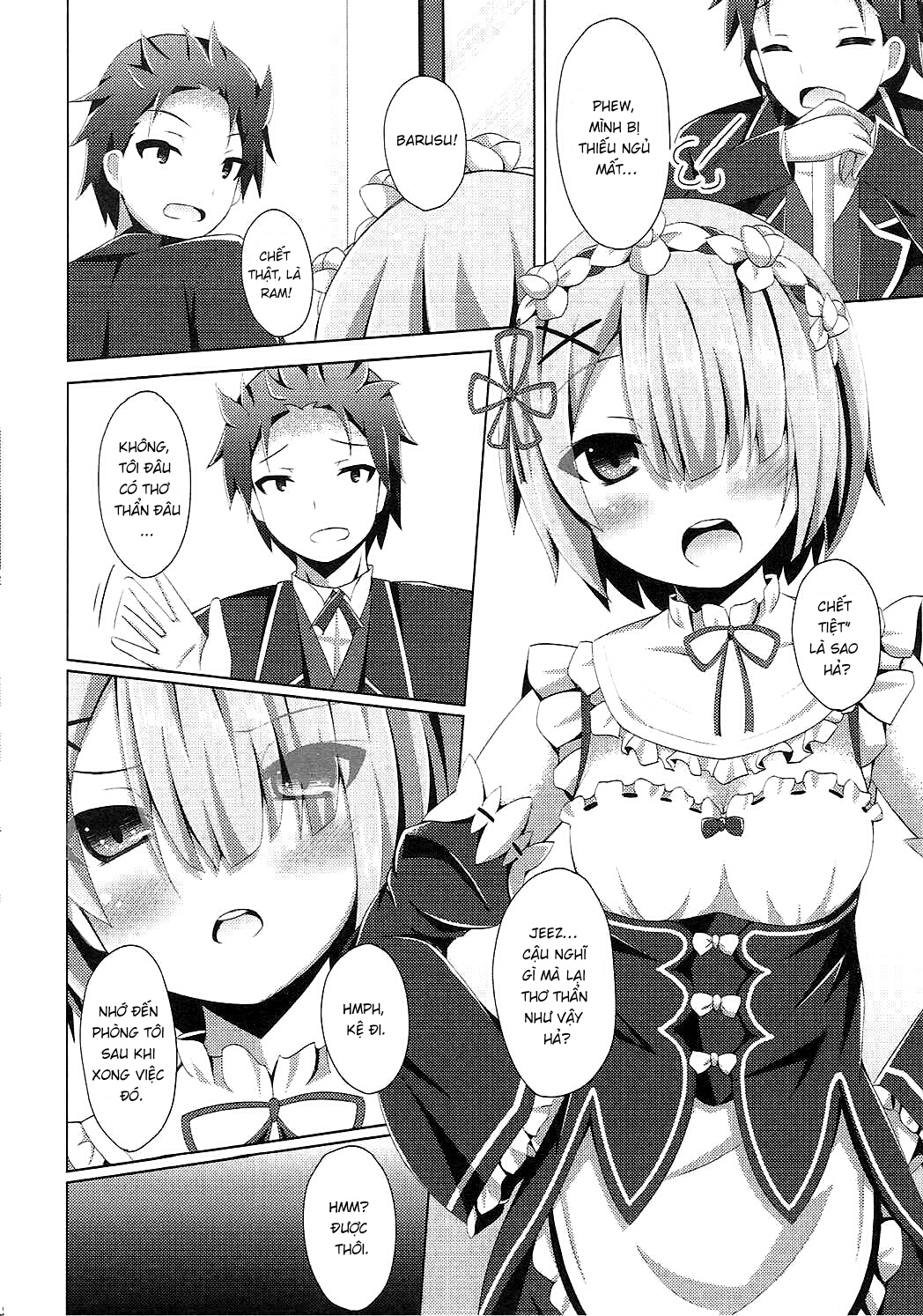 Đọc truyện hentai A Subaru-kun Ecchi Shimasu? Chotto Barusu Nani Jiro Jiro Miten no yo (Re:Zero Kara Hajimeru Isekai Seikatsu) Oneshot