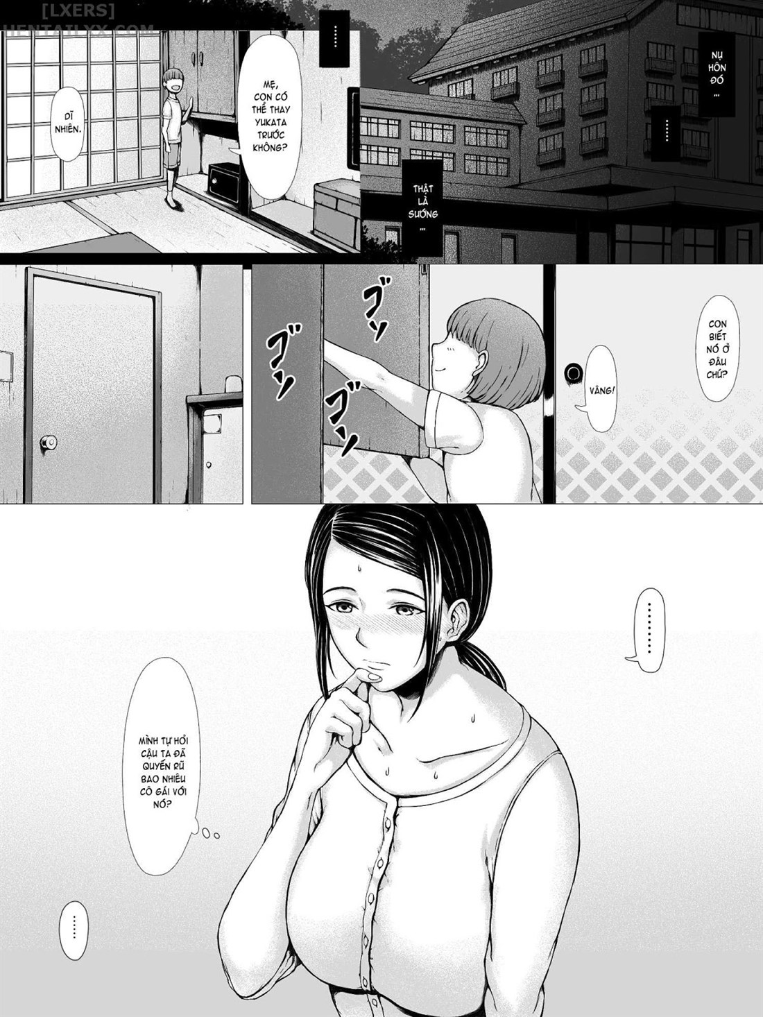 Đọc truyện hentai Hahagui Ottori Okaasan ga Toshishita Yarichin ni Nerawareru Toki Chap 1C
