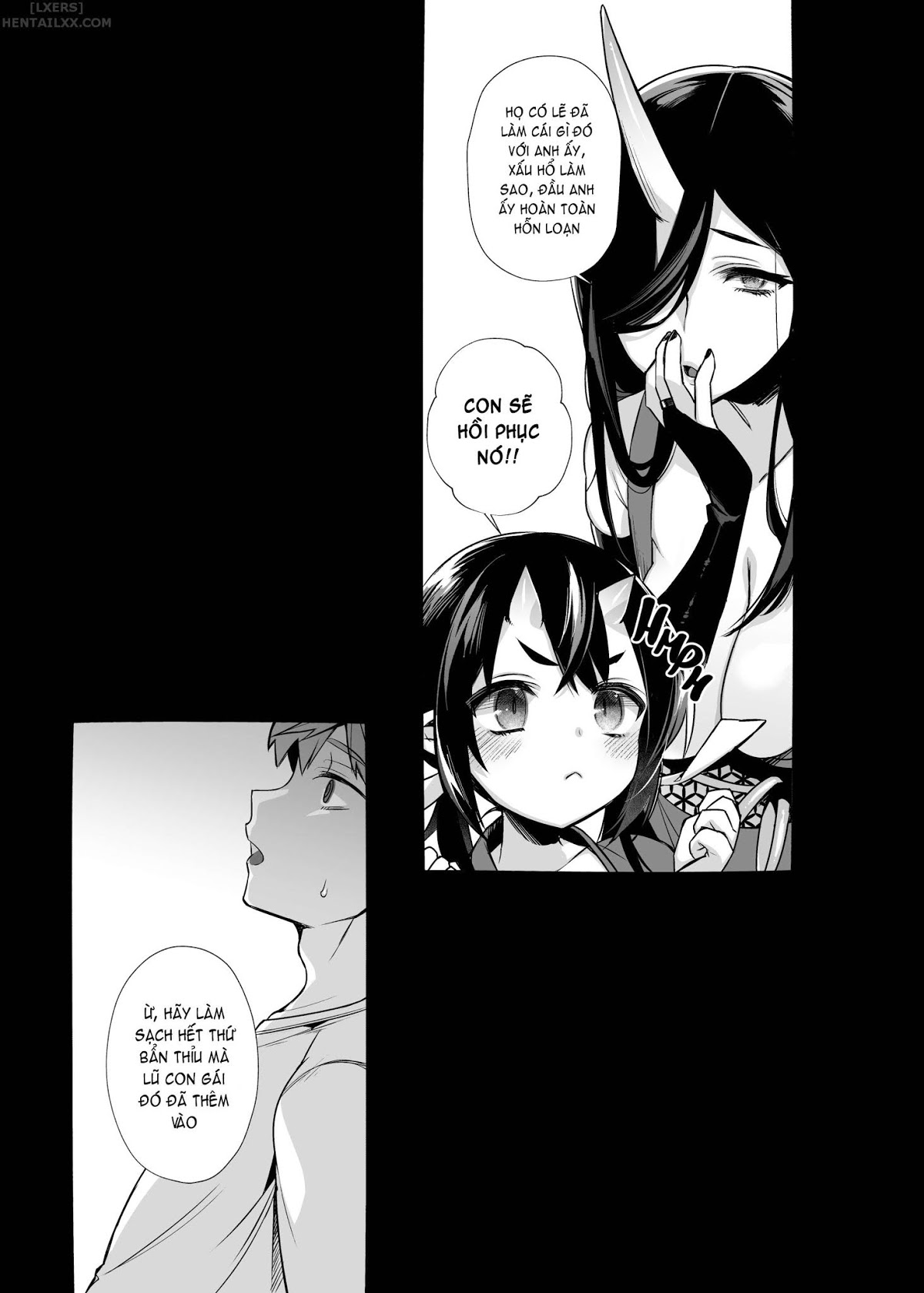 Đọc truyện hentai Hitonarazaru Oyomesama (Trọn bộ) Chap 6: Mating with Oni Sisters #2