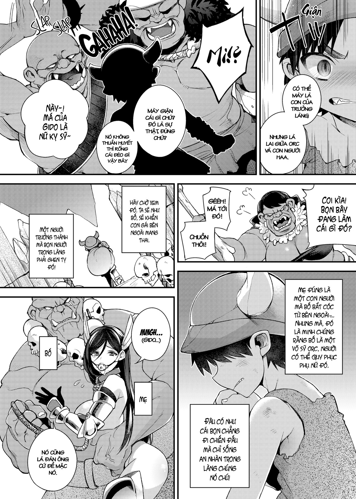 Đọc truyện hentai Hitonarazaru Oyomesama (Trọn bộ) Chap 1: Shota Orc-kun wa Elf no Ohimesama o Jouzu ni Haramaserareru kana?