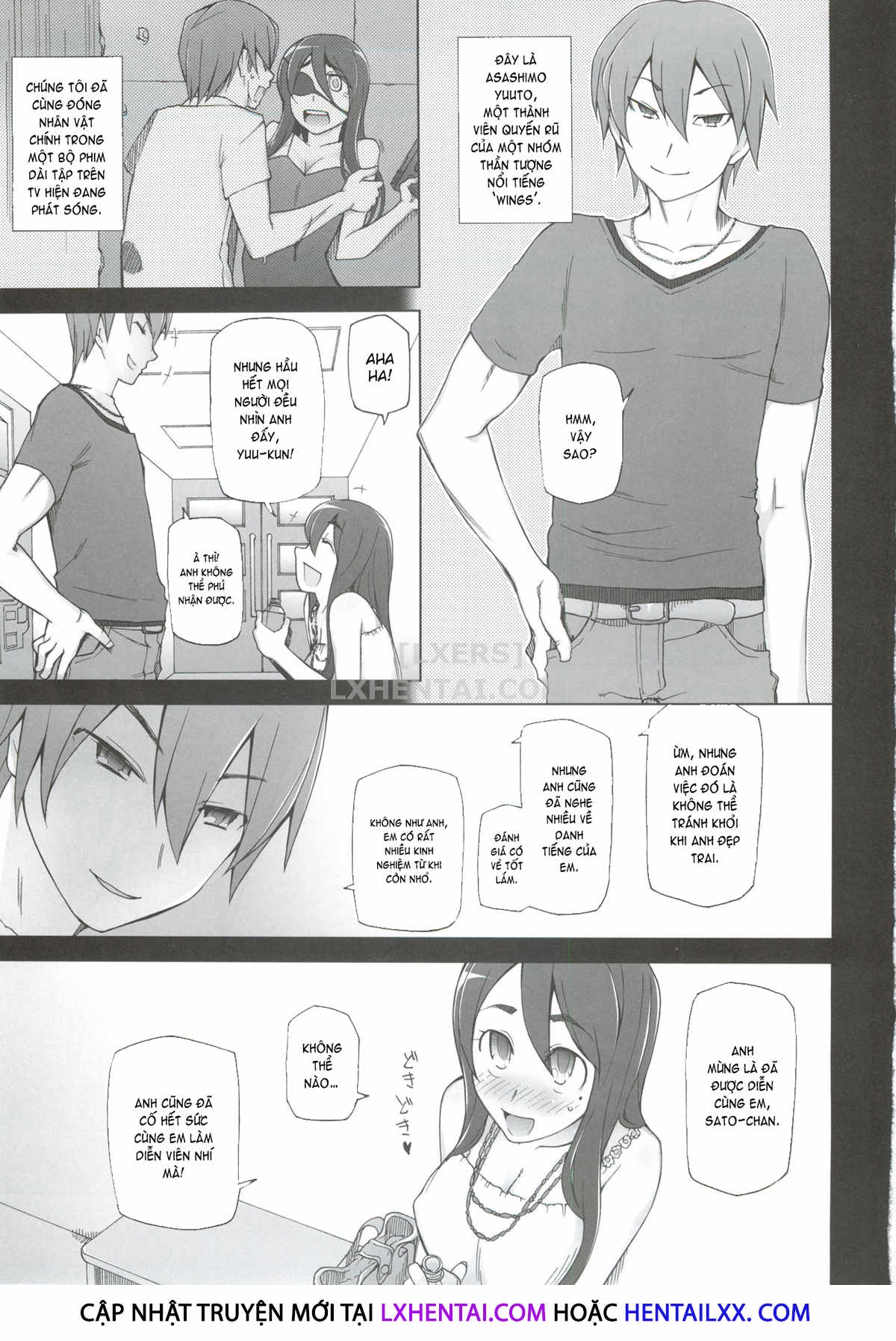 Đọc truyện hentai Kanojo Wa Chou Yuumei Geinoujin... Soshite Boku Ni Naisho De AV Joyuu Satomi-Satona Gojitsudan Chap 2